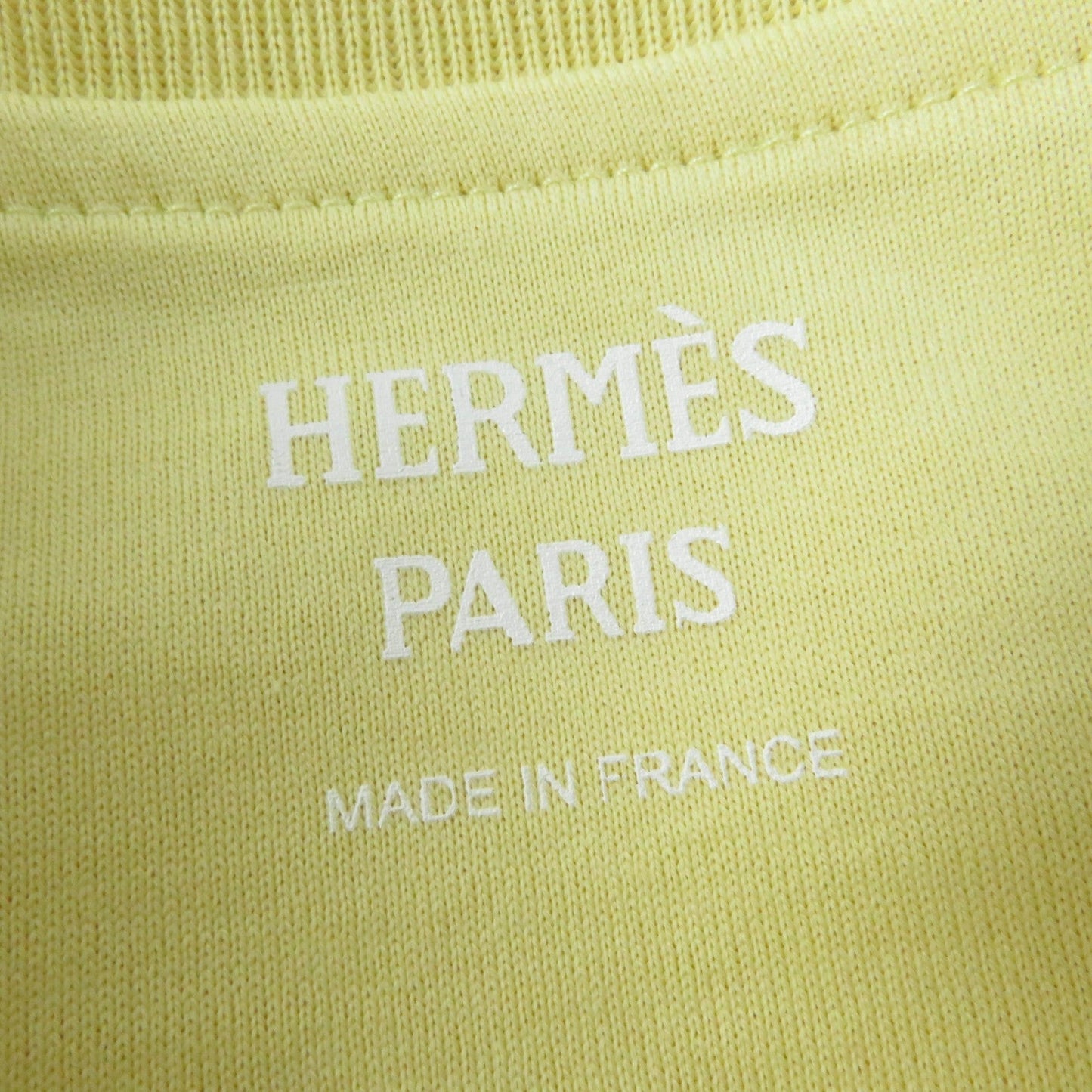 HERMES Short sleeve T-shirt cotton yellow UBOURG RAINBOW 34