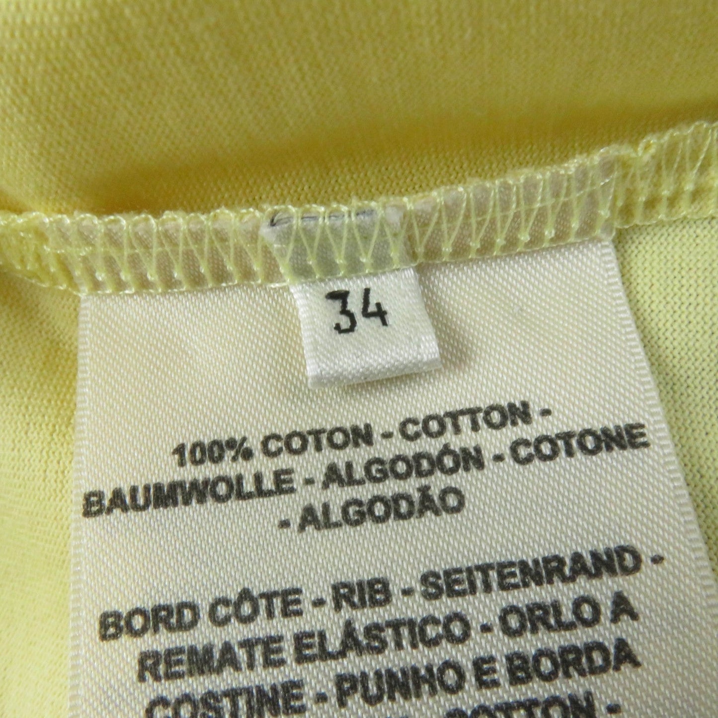 HERMES Short sleeve T-shirt cotton yellow UBOURG RAINBOW 34