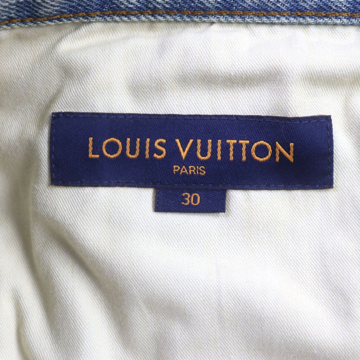 LOUIS VUITTON Denim pants Main: 100% cotton, Lining: 100% cotton, Leather part: Cowhide Blue type mens 30 Used