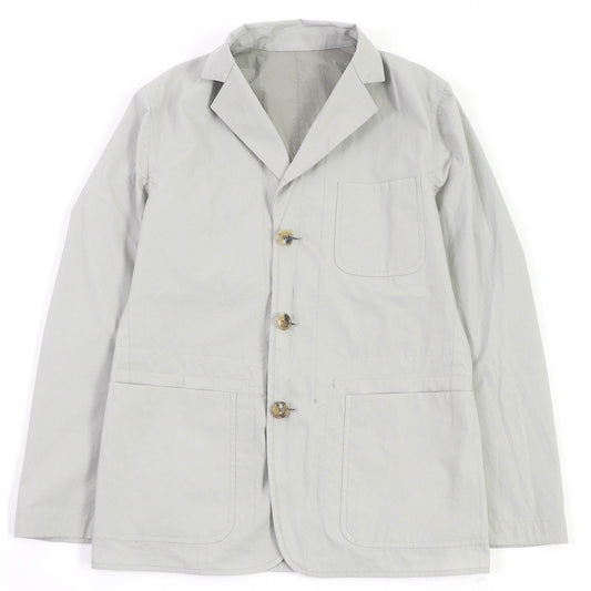 HERMES tailored jacket G19703K Main: 100% cotton, some parts: 92% nylon, some parts: 8% elastane (polyurethane) gray mens 48 Used