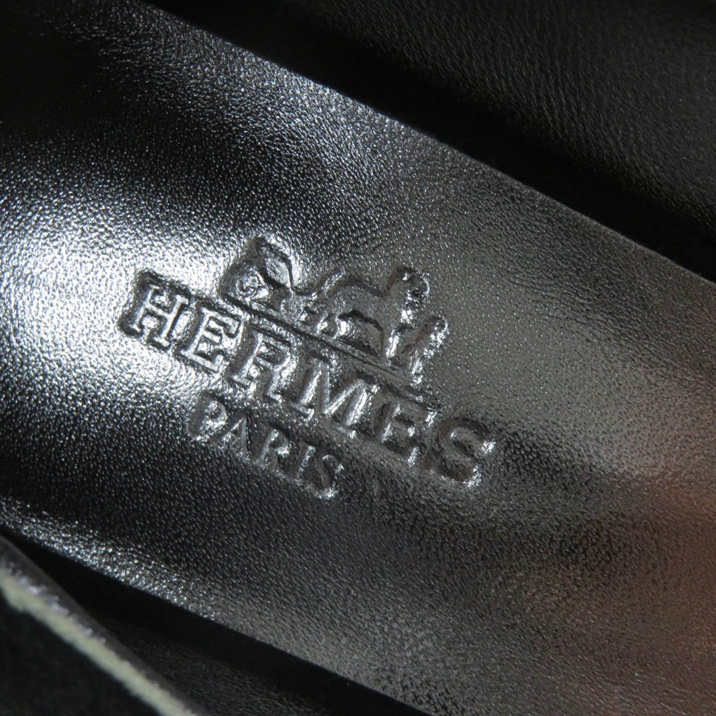 HERMES pumps Suede leather black Vector 35