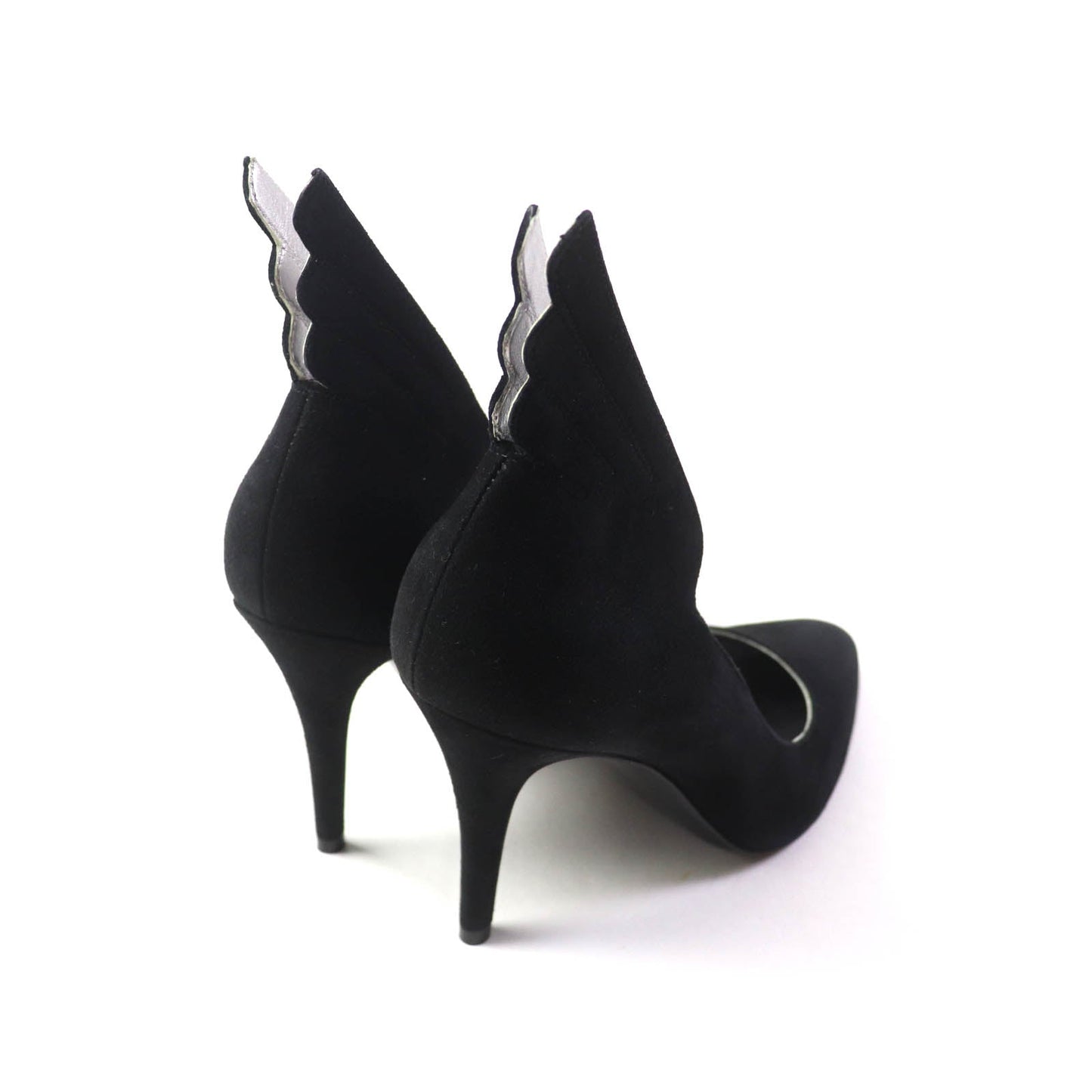 HERMES pumps Suede leather black Vector 35
