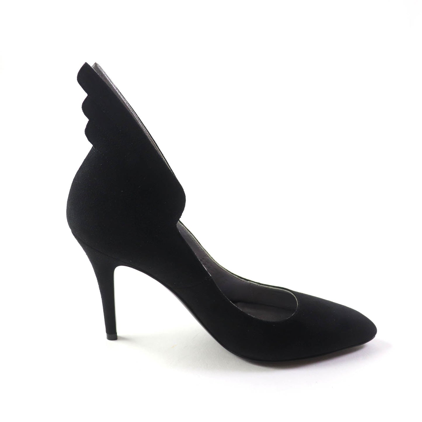 HERMES pumps Suede leather black Vector 35