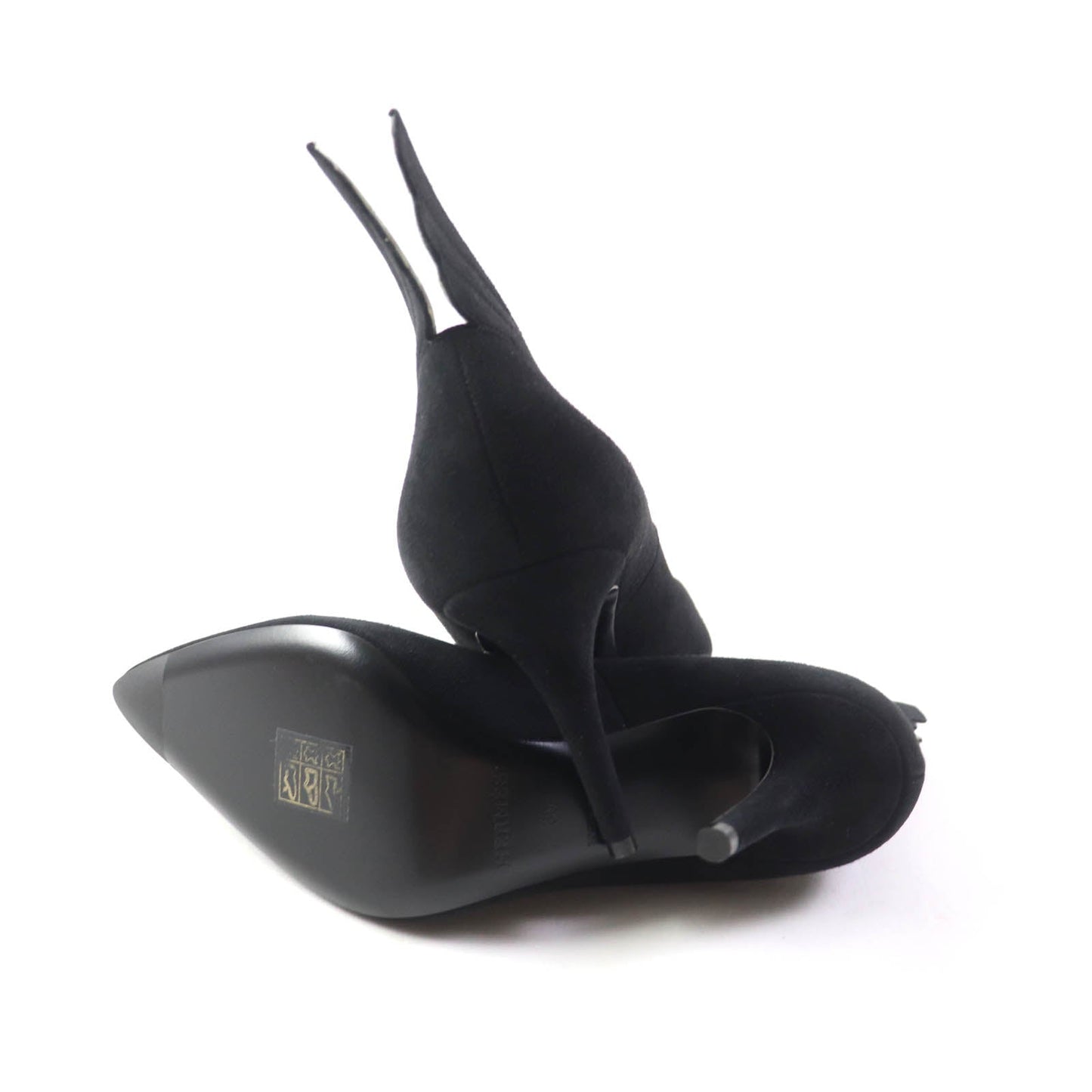 HERMES pumps Suede leather black Vector 35