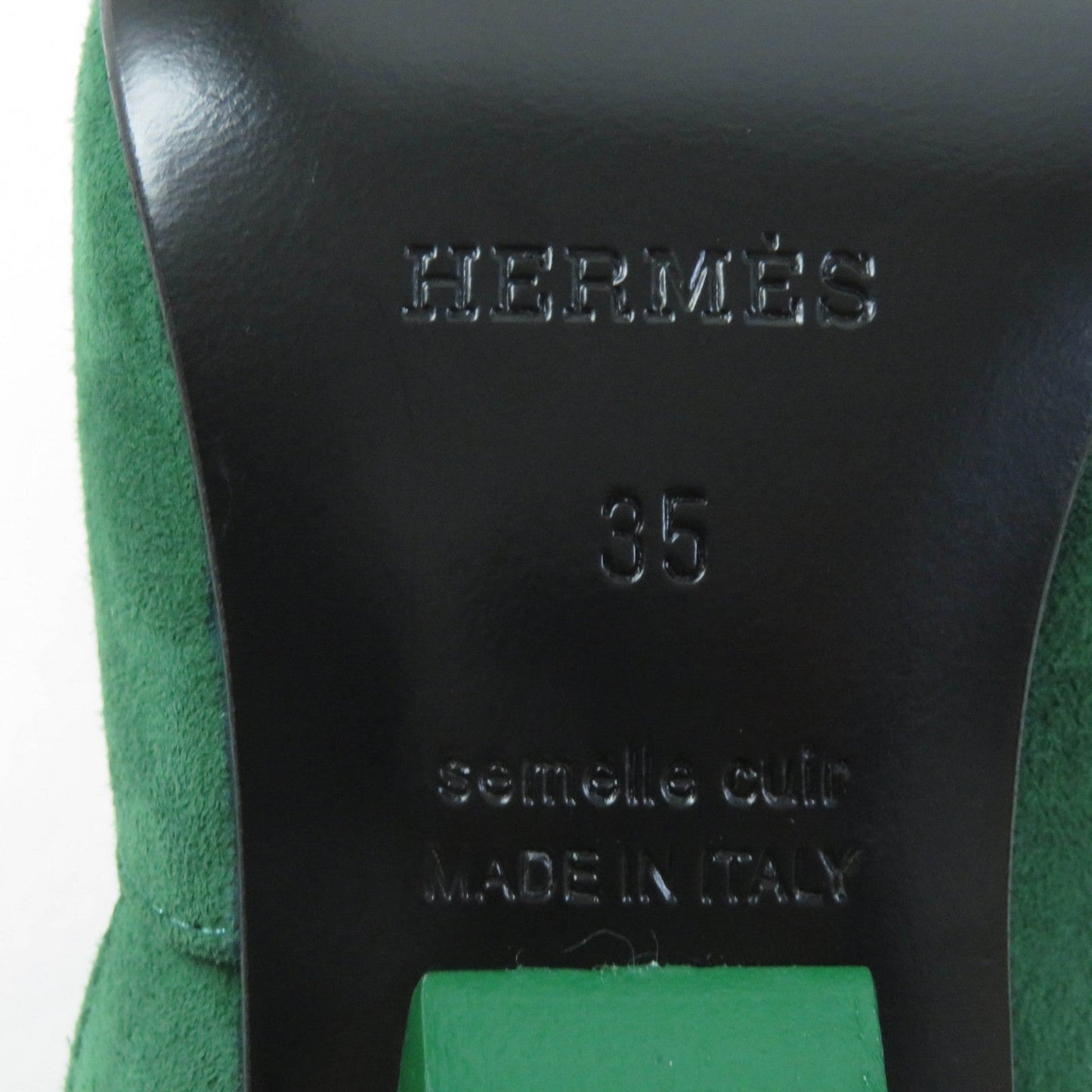 HERMES pumps ー green Fatale 85 35
