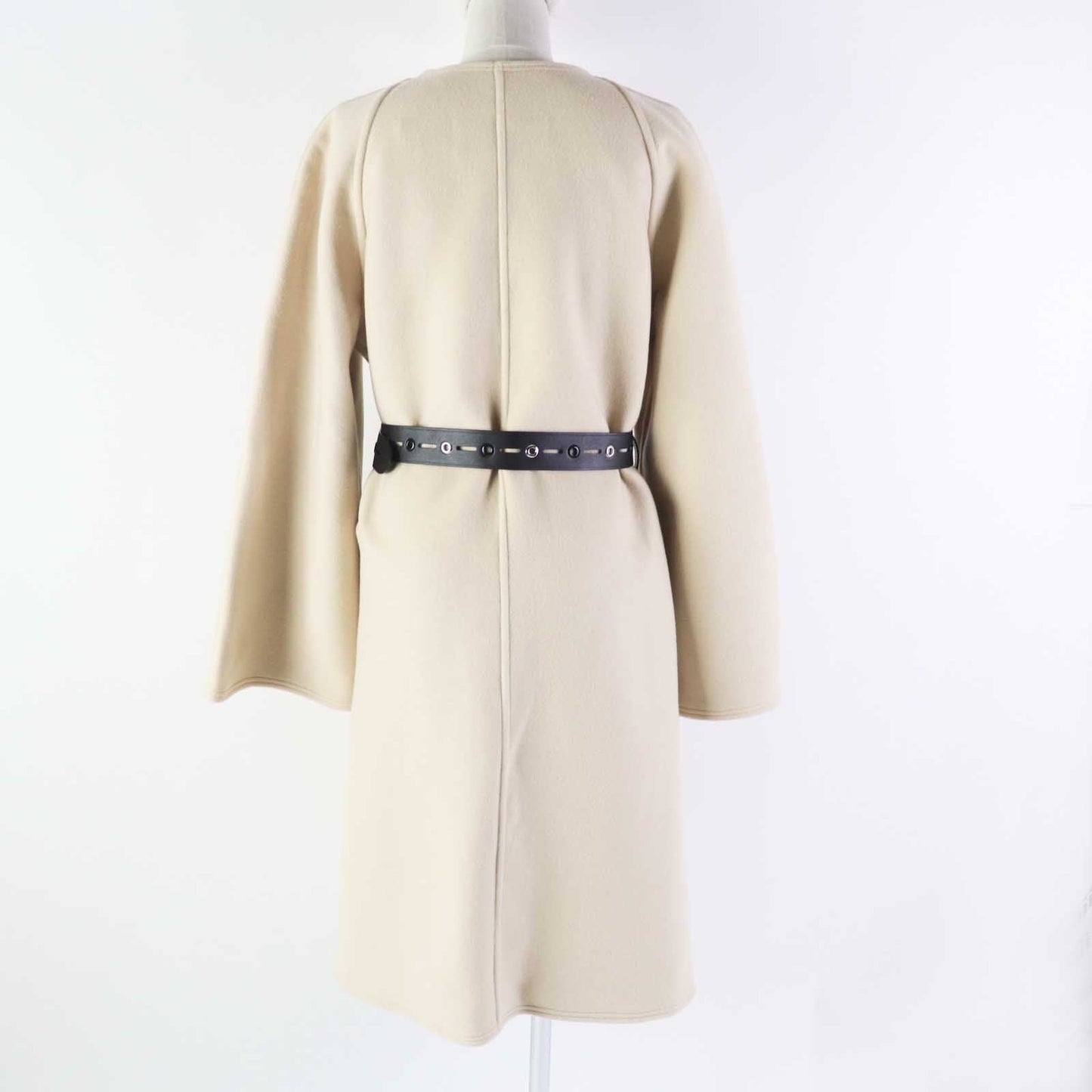 LOUIS VUITTON coat 1A4YSZ Outer: 100% cashmere, Lining: 50% rayon, Lining: 50% cupra, Part: 100% polyester, Part: lamb leather light beige Women 40 Used