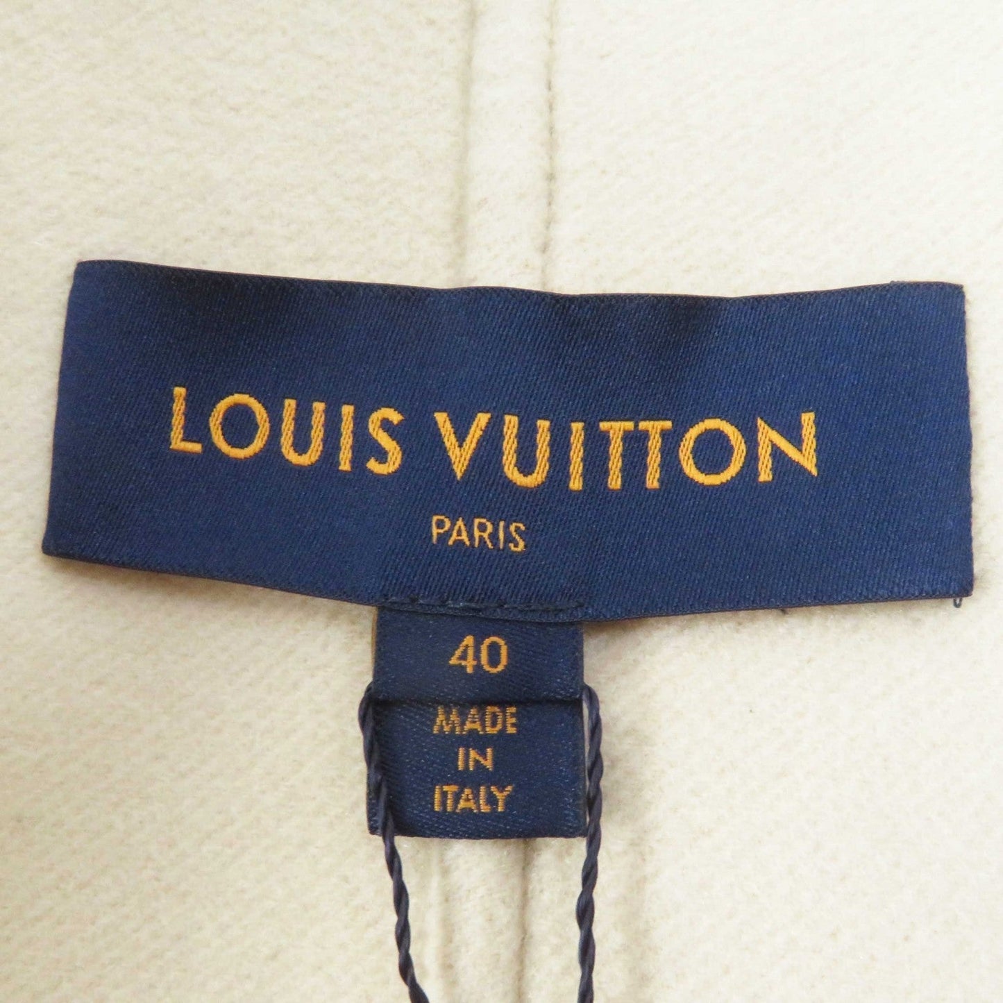 LOUIS VUITTON coat 1A4YSZ Outer: 100% cashmere, Lining: 50% rayon, Lining: 50% cupra, Part: 100% polyester, Part: lamb leather light beige Women 40 Used