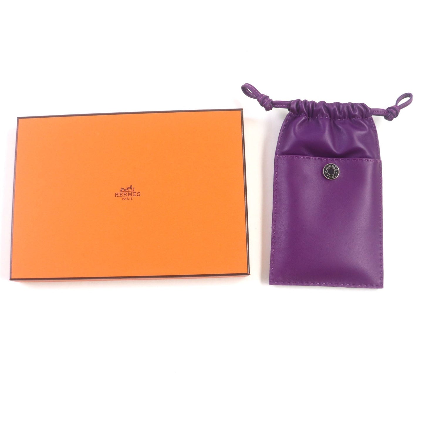 HERMES Pouch Anjou Miro Vaughan Swift purple Pilo