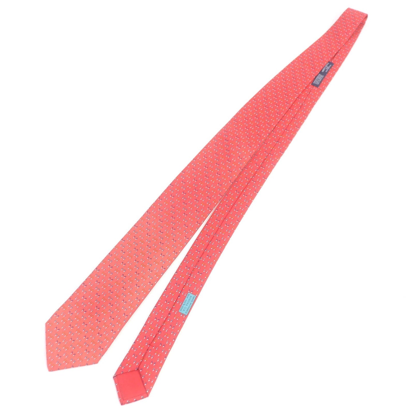 HERMES tie silk Red