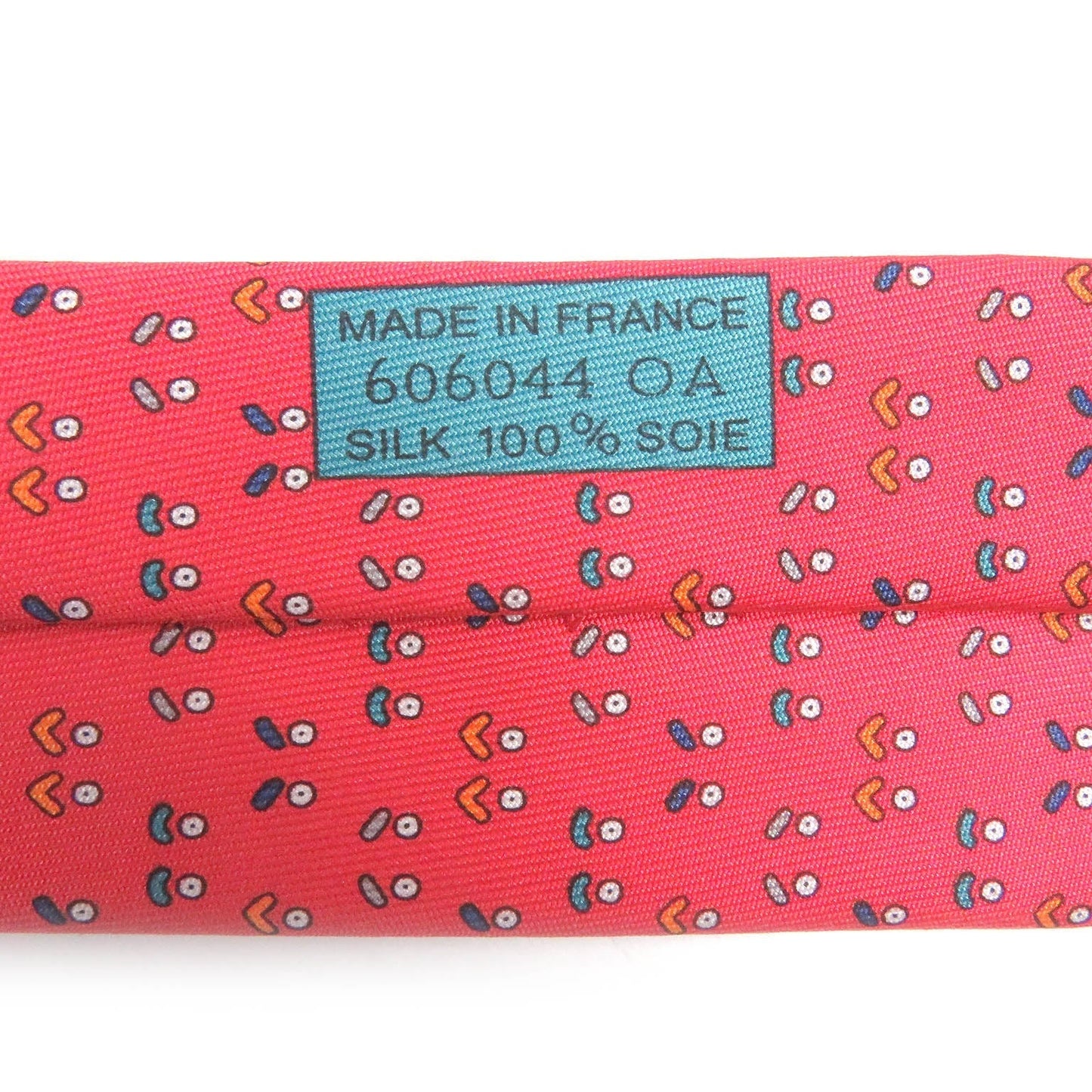 HERMES tie silk Red