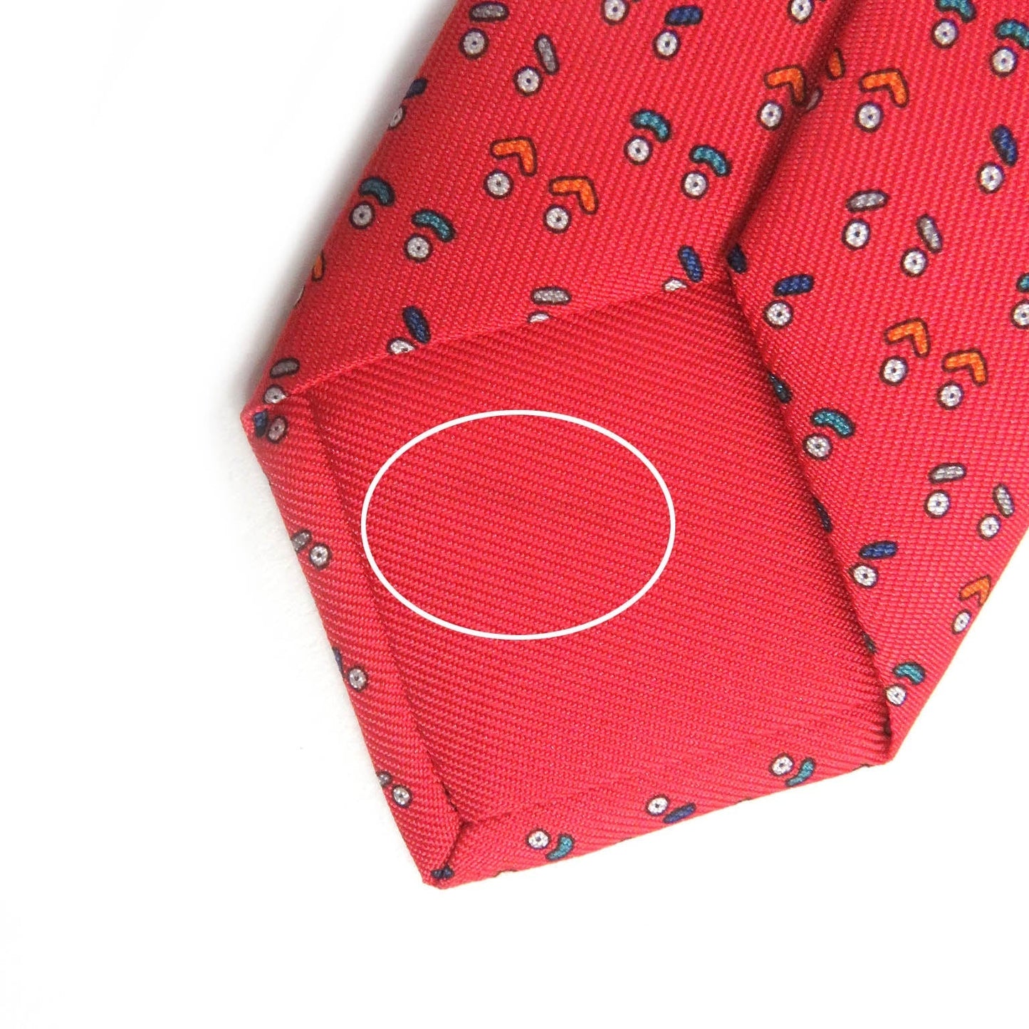 HERMES tie silk Red