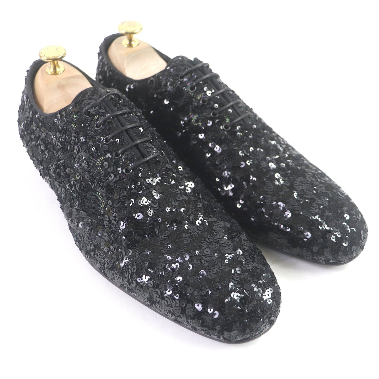 LOUIS VUITTON Dress shoes Main: Leather, Sequins black mens 7 Used