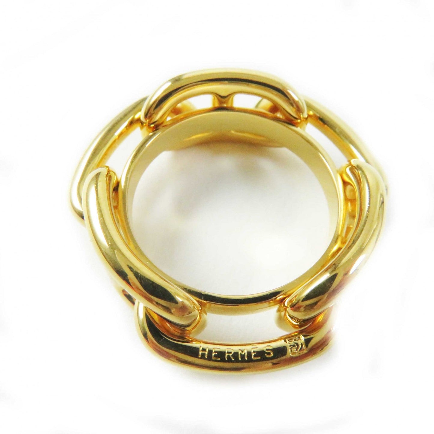 HERMES Scarf ring Gold Plated gold Lugate