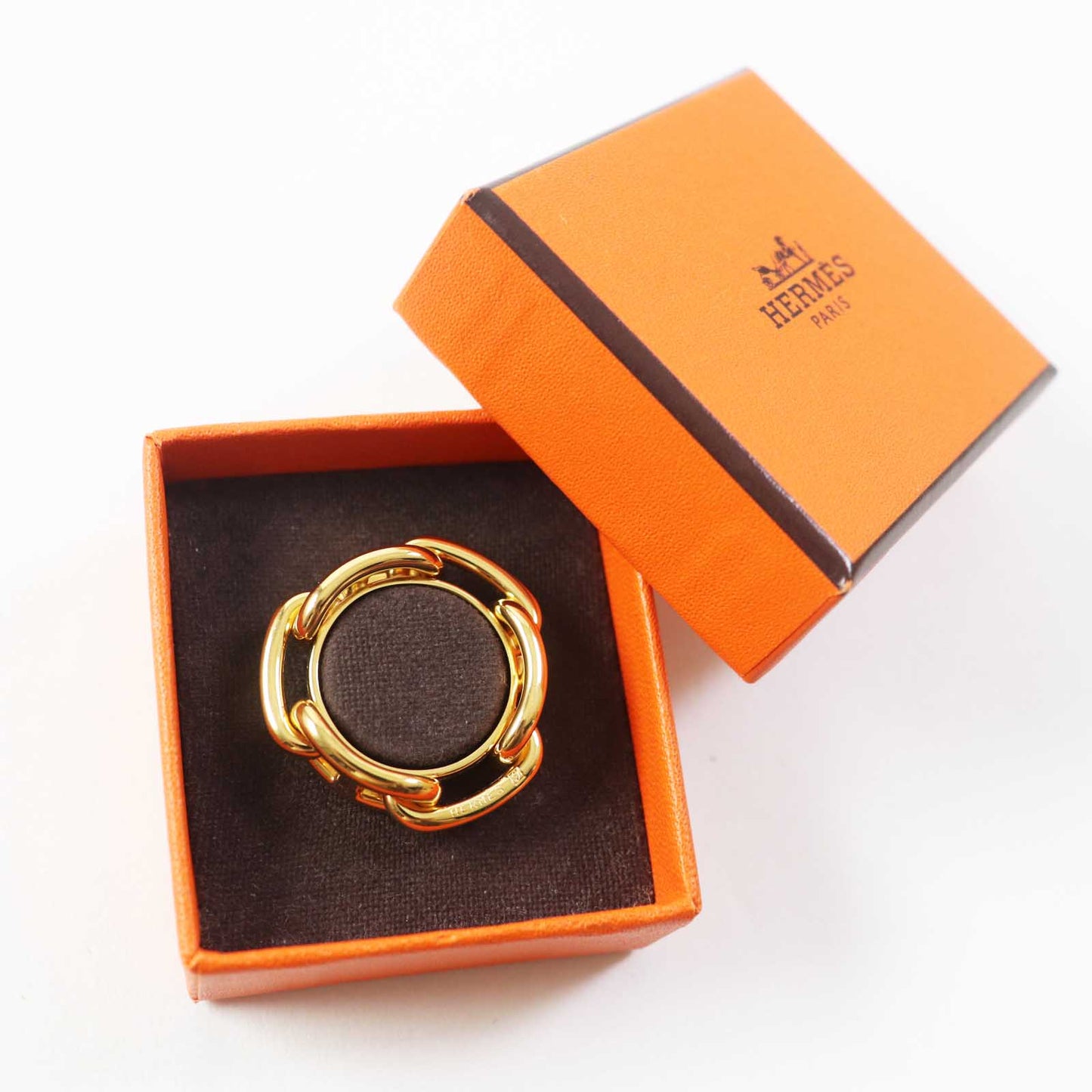 HERMES Scarf ring Gold Plated gold Lugate