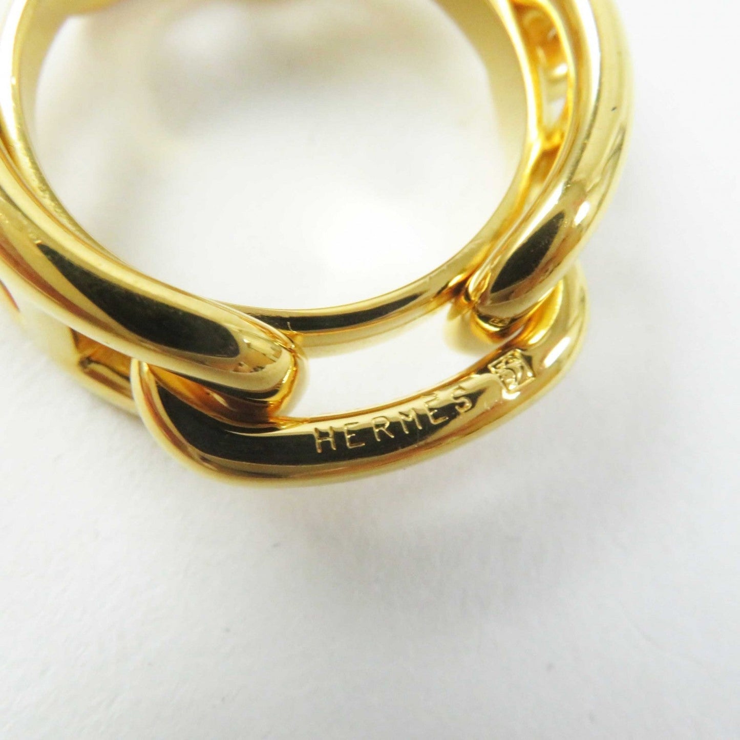 HERMES Scarf ring Gold Plated gold Lugate