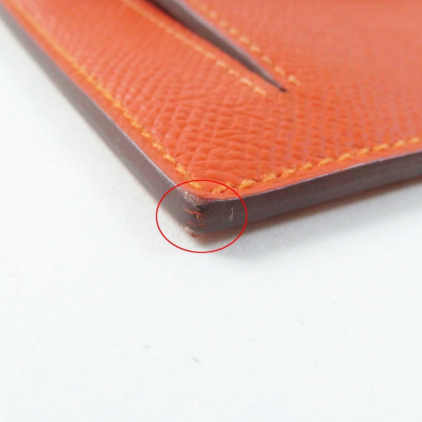 HERMES Coin case Epsom Orange Kelly Pocket Compact