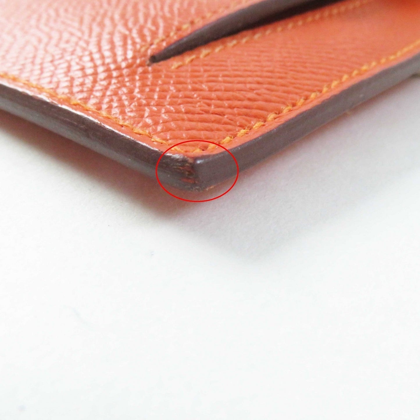 HERMES Coin case Epsom Orange Kelly Pocket Compact