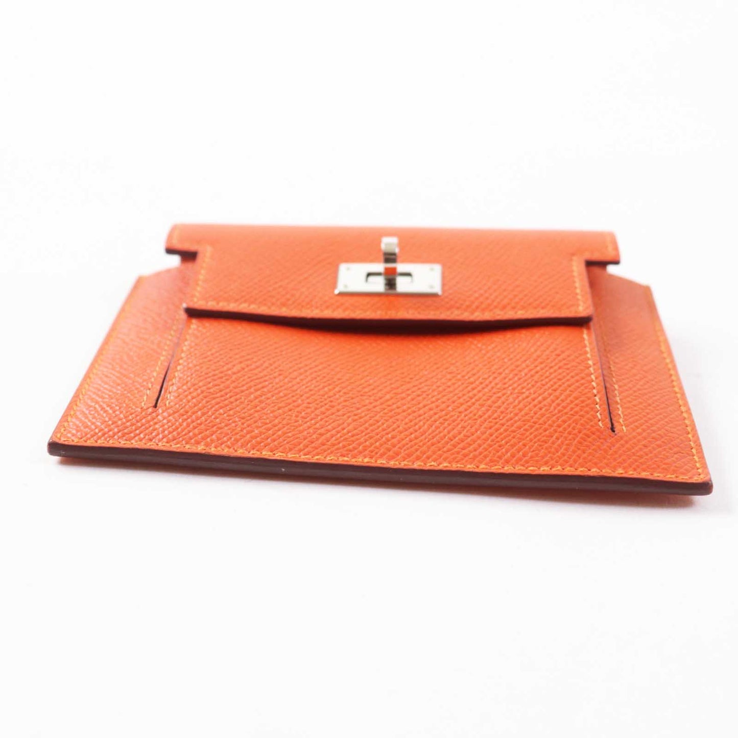 HERMES Coin case Epsom Orange Kelly Pocket Compact