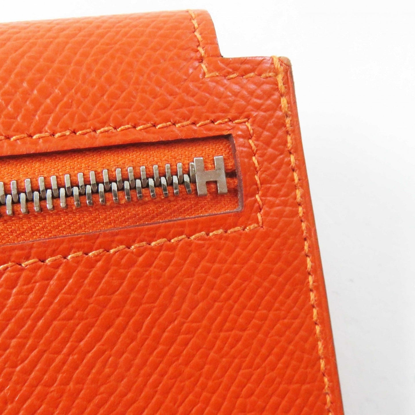 HERMES Coin case Epsom Orange Kelly Pocket Compact