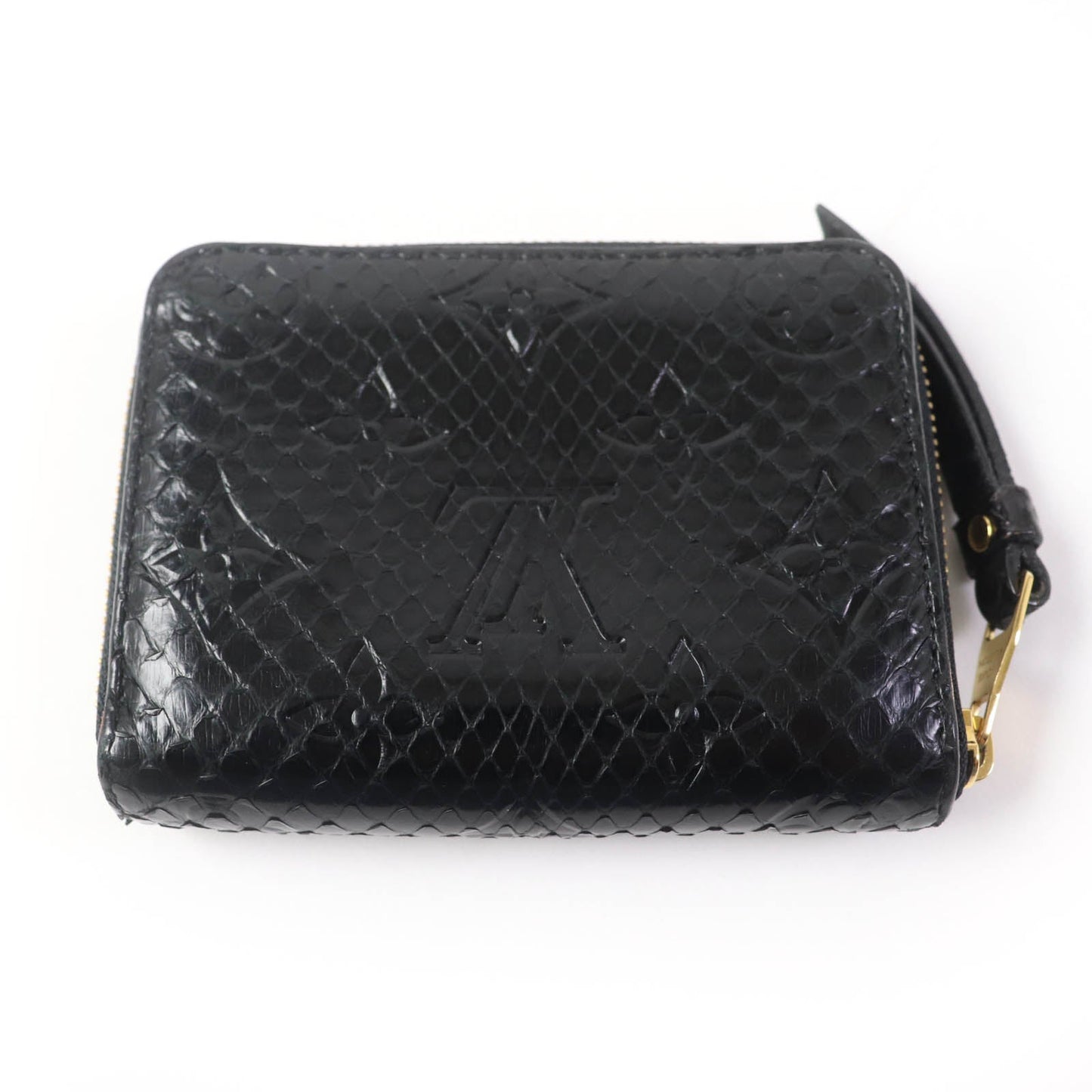 LOUIS VUITTON Coin case N91451 Exotic leather black