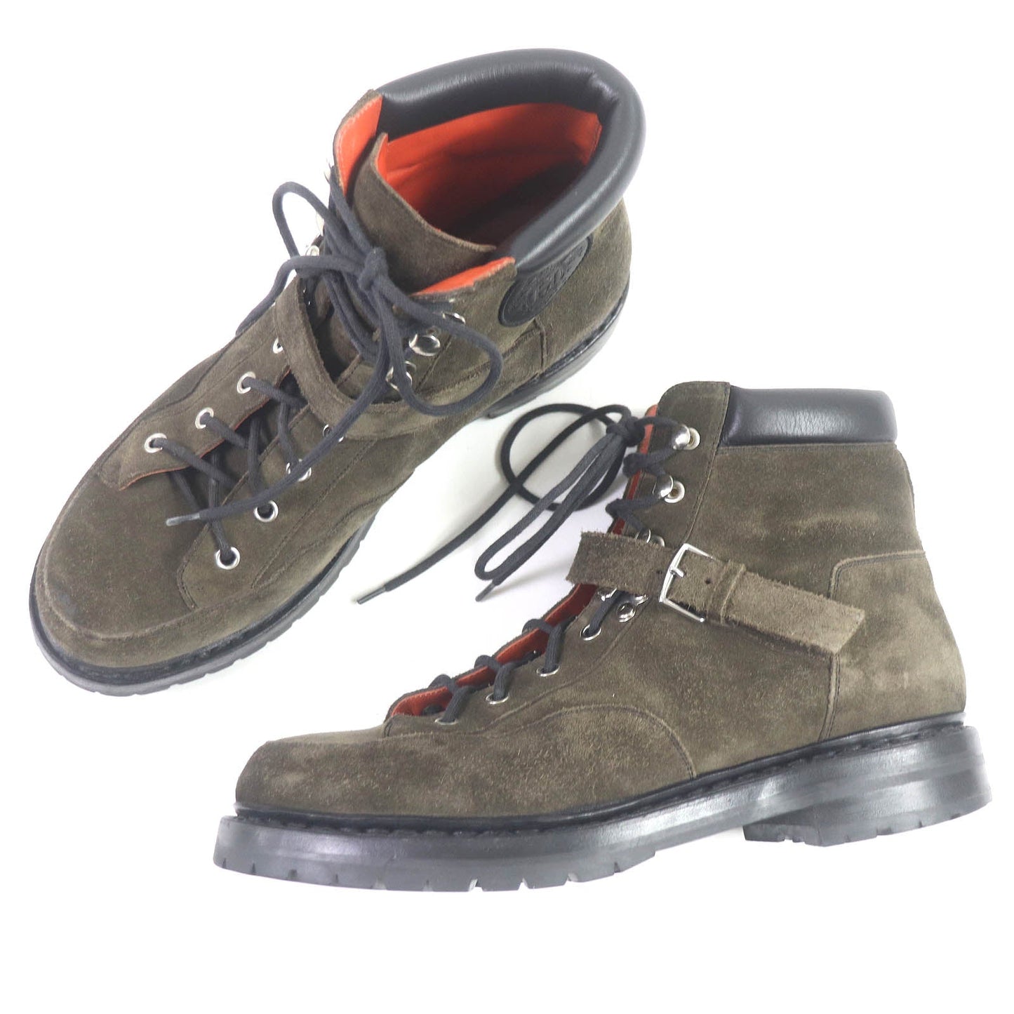 HERMES boots Main: Suede Khaki type hiking mens 40 Used