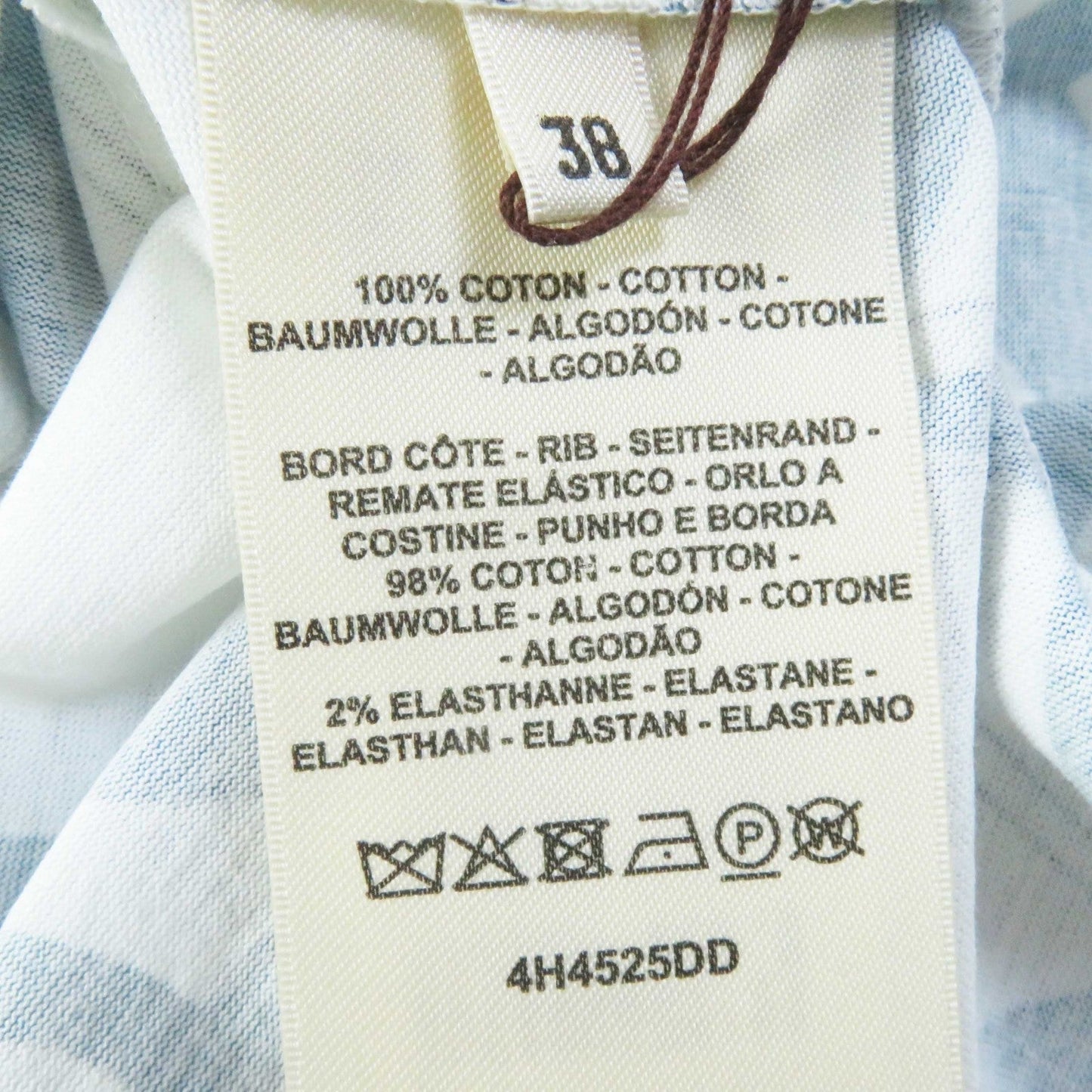 HERMES one piece 4H4525DD cotton White light blue Horse Bit Detouré/Tattoo 38