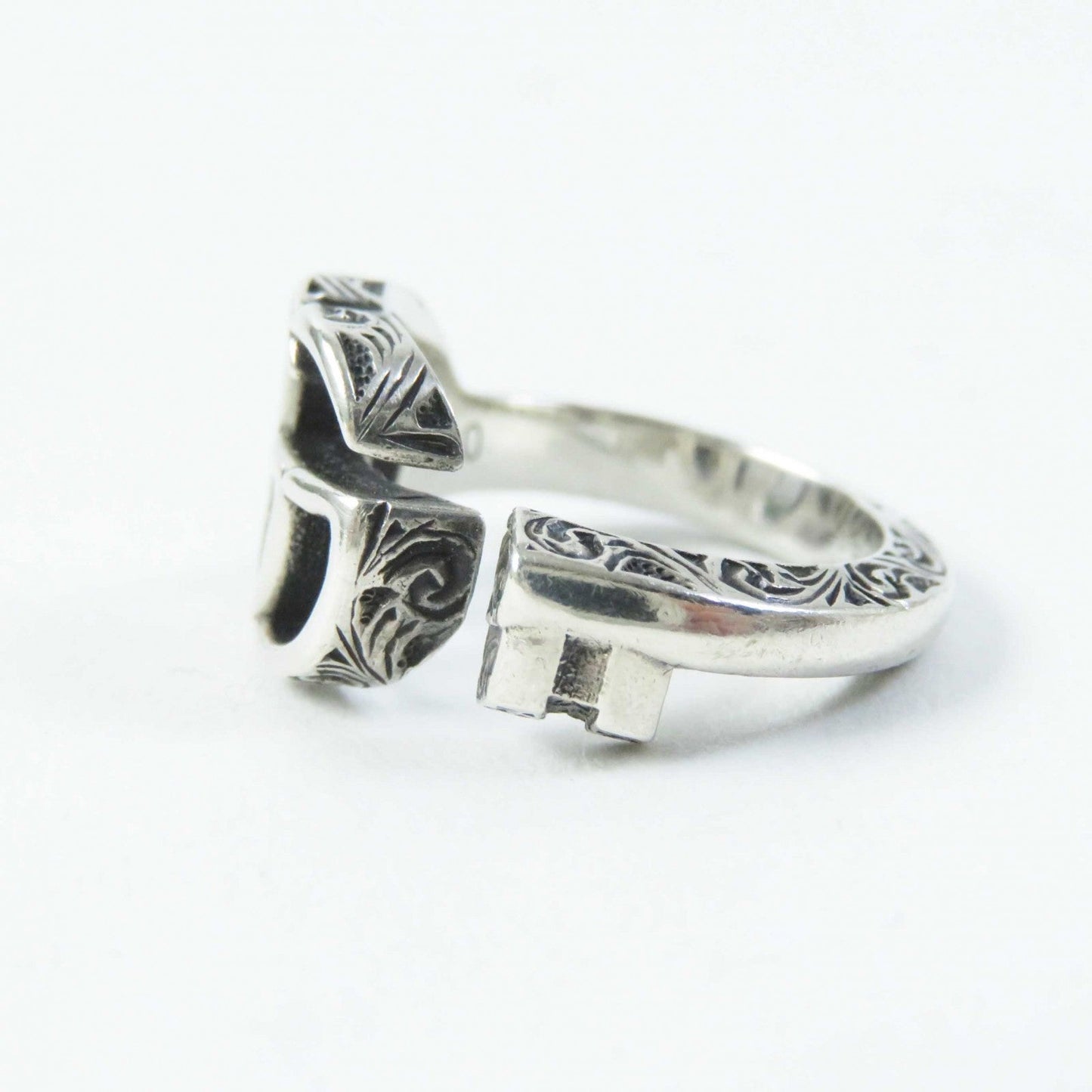 GUCCI Ring 627760 AG925 Silver Double G key ring