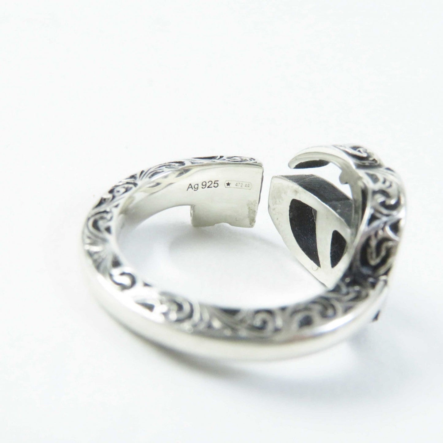 GUCCI Ring 627760 AG925 Silver Double G key ring