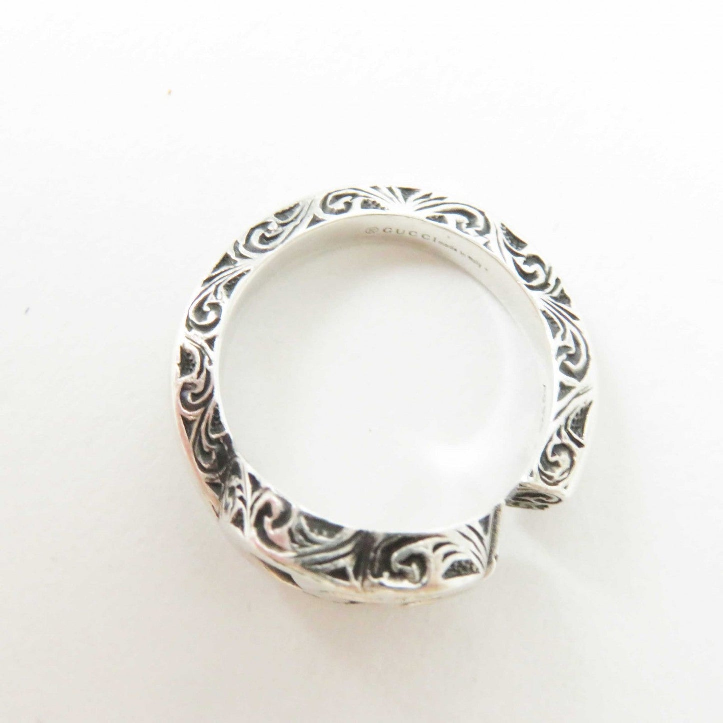 GUCCI Ring 627760 AG925 Silver Double G key ring