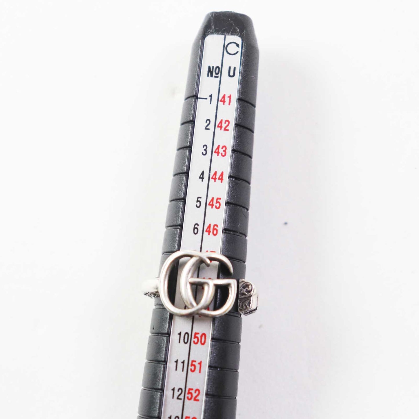 GUCCI Ring 627760 AG925 Silver Double G key ring