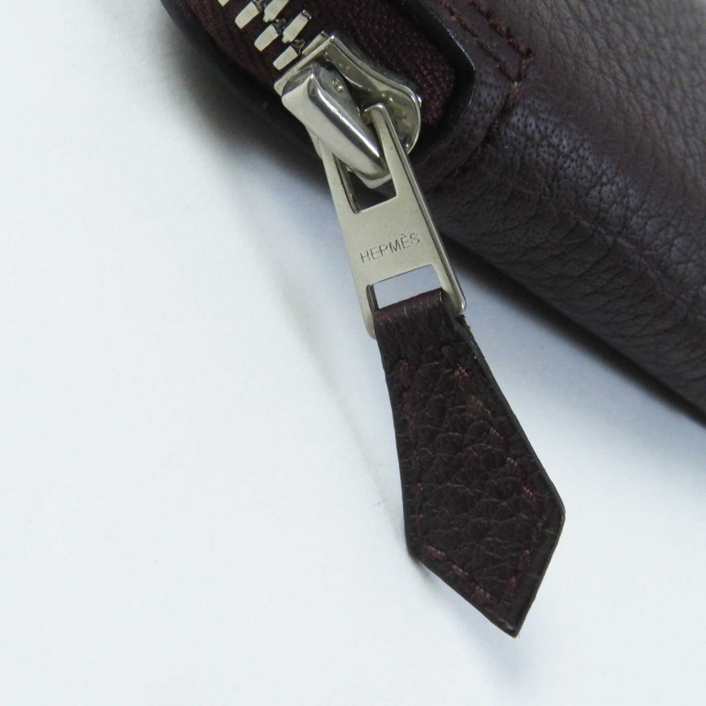 HERMES Tote Bag Buffle Skipper Silk Chocolat Silky pop Chasse En Inde Indian Hunting