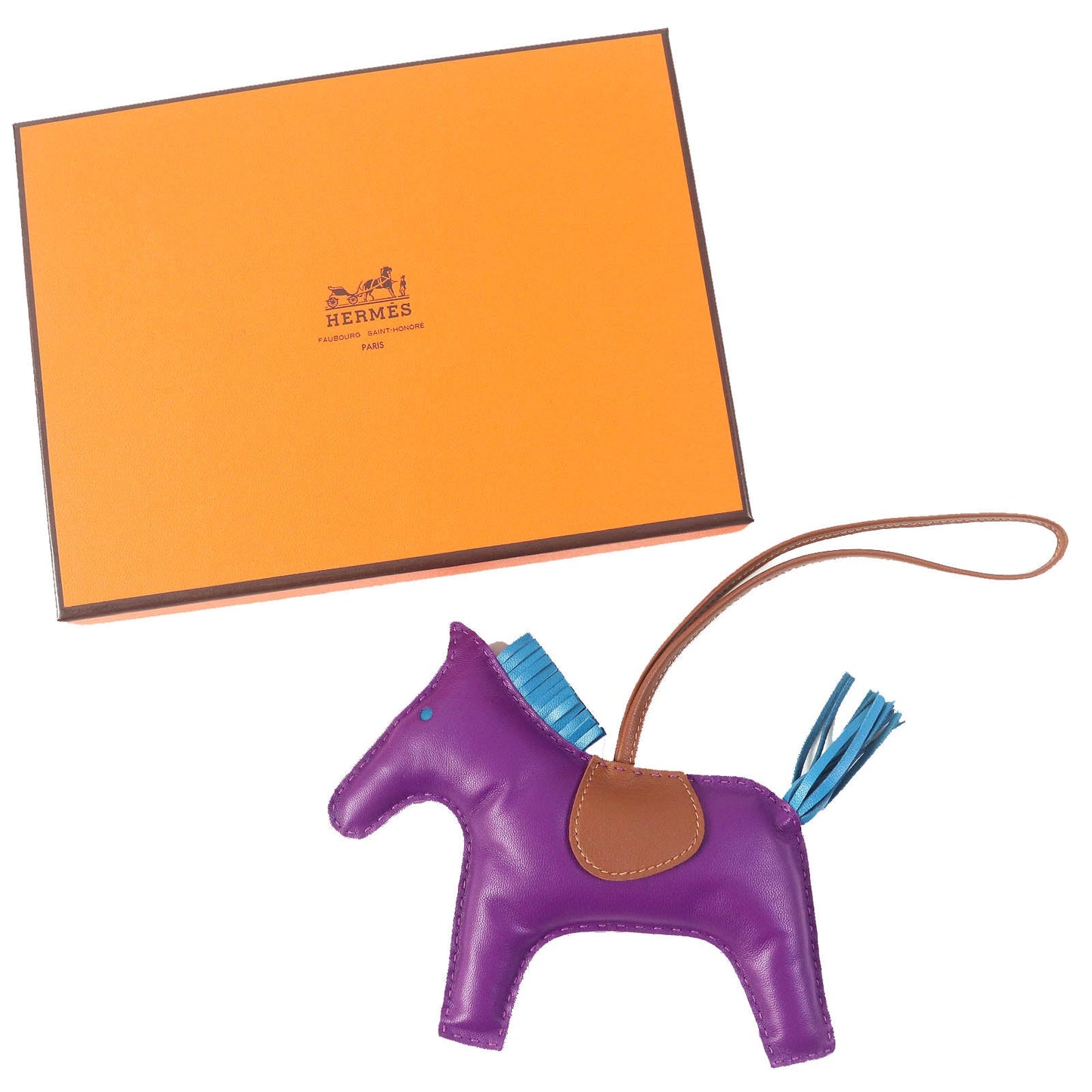 HERMES charm Anyo Miro Anemone/Blue Izmir/Fauble Rodeo Charm GM