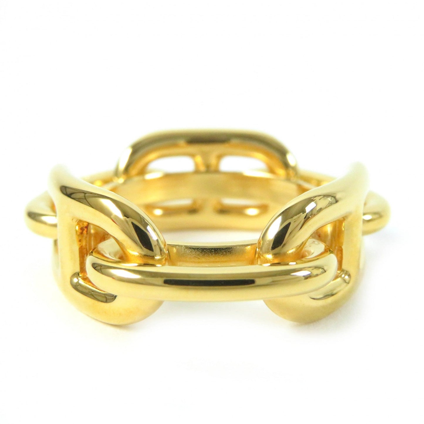 HERMES Scarf ring Gold Plated gold Lucade Chene Dunkle Gold Plated