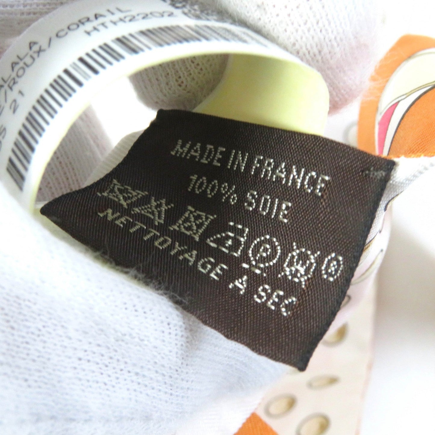 HERMES Stall 063778S 21 silk Orange Twilly Grand Tralala Grand Tralala