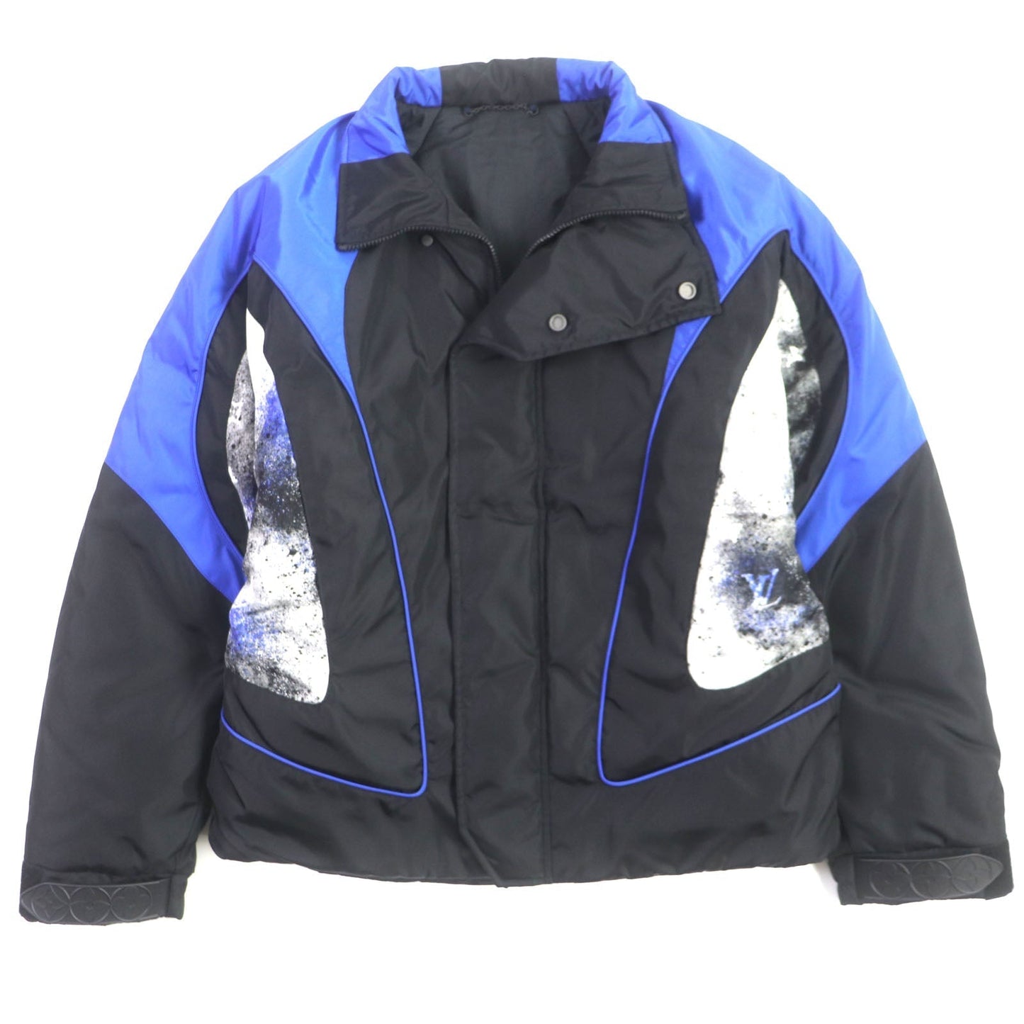 LOUIS VUITTON Blouson 1A63FQ Outer: 100% nylon, Lining: 51% cotton, Lining: 49% nylon, Filling: 100% nylon Black blue mens 46 Used