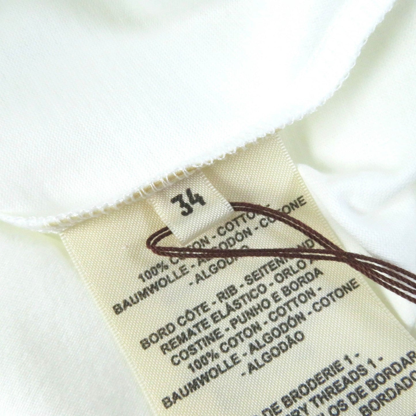 HERMES Short sleeve T-shirt cotton white 34