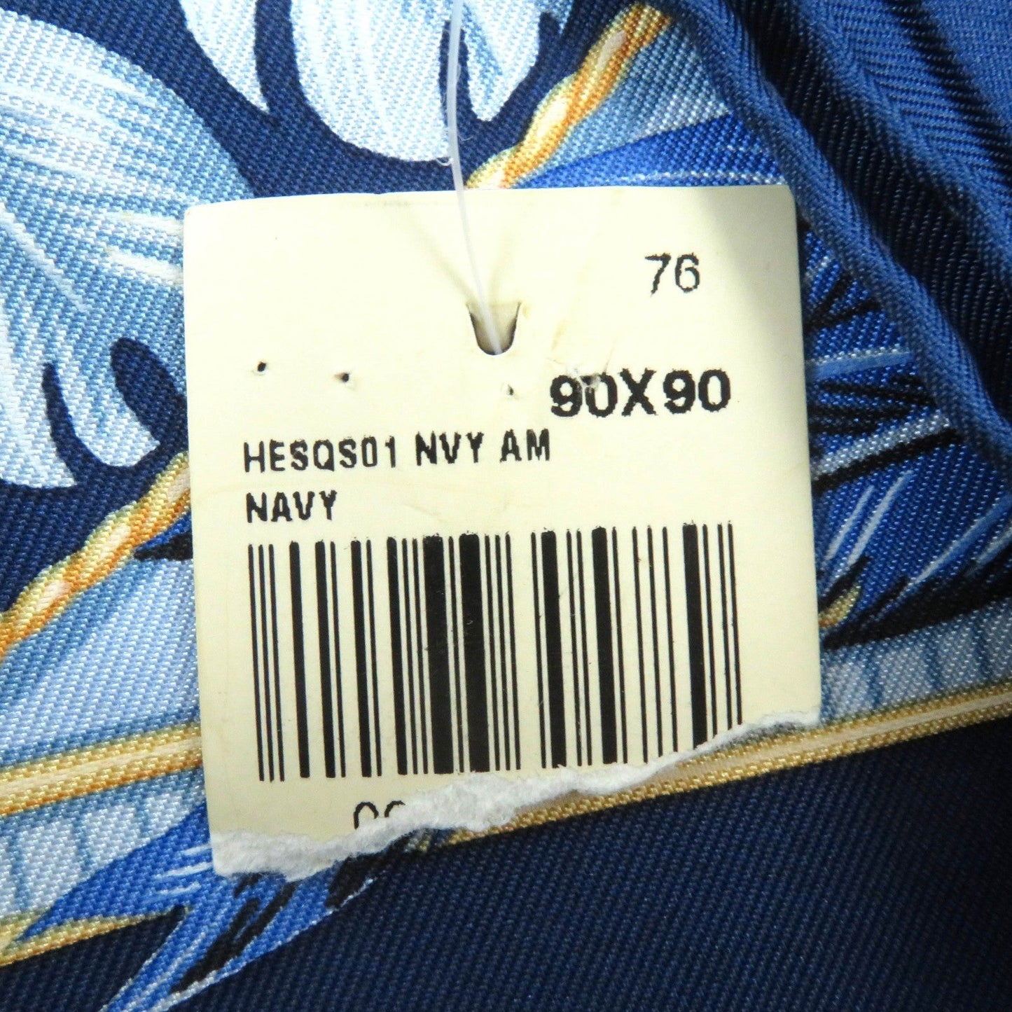 HERMES shawl silk Navy multi-color Carre90 AMAZONIA Amazonia