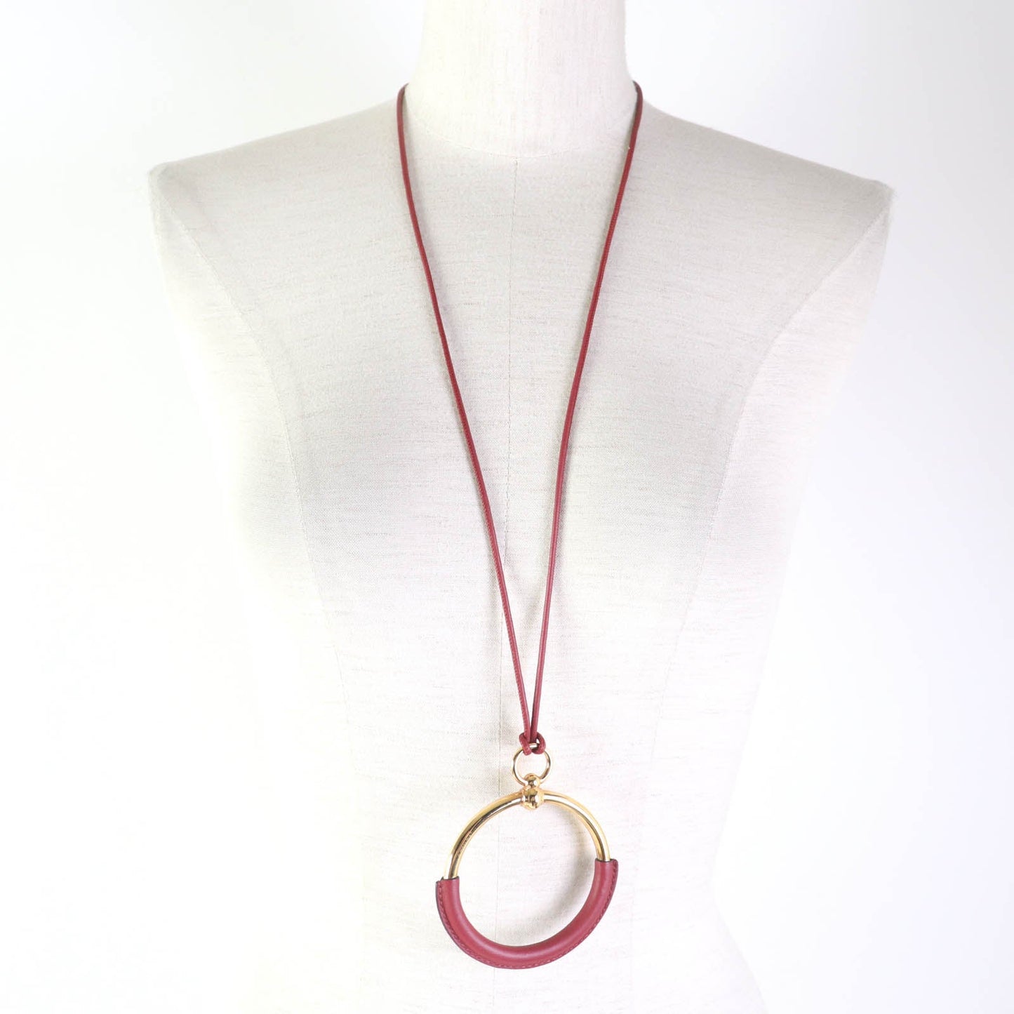 HERMES Necklace ー Red gold loop