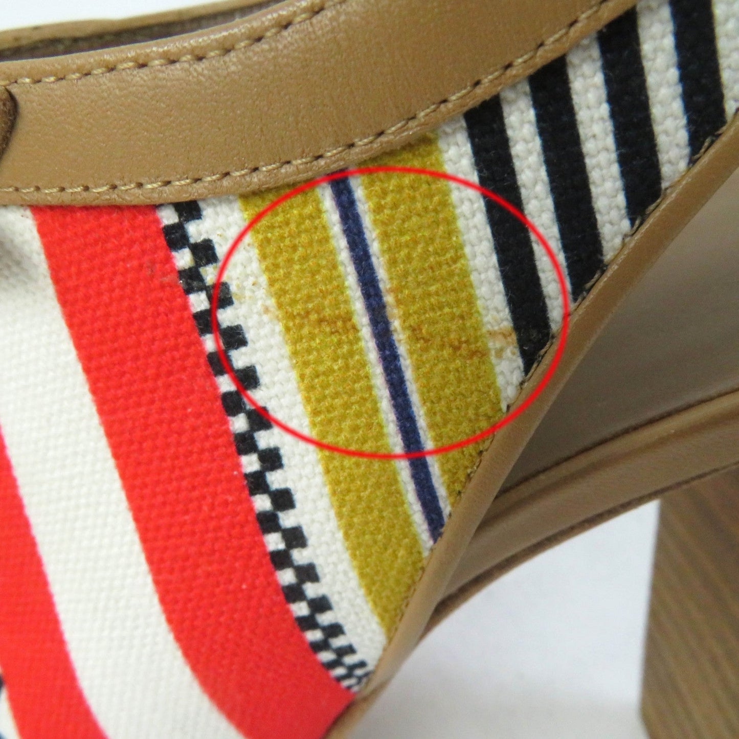 HERMES Sandals Canvas, Leather multicolor SEMELLE CUIR 35 1/2