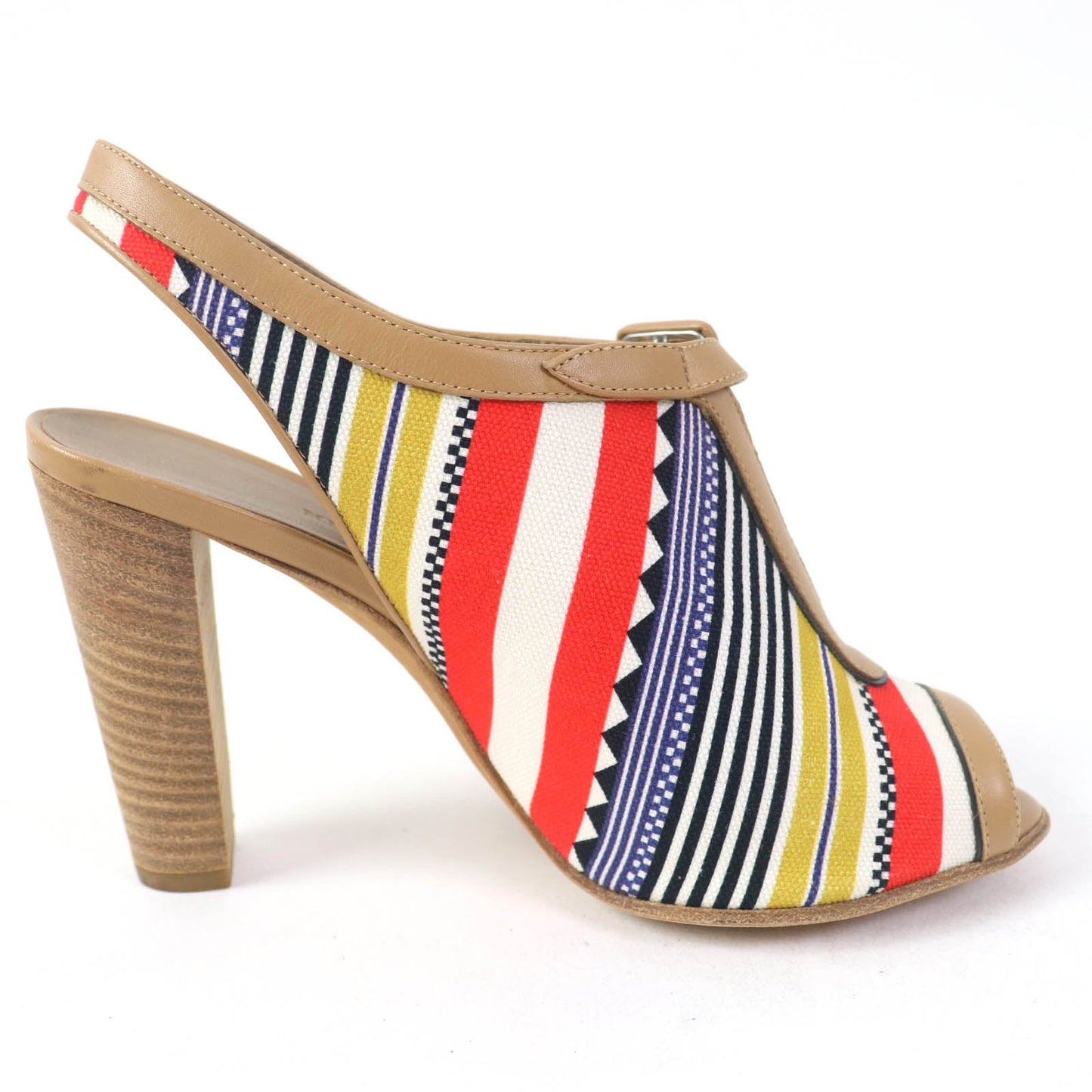 HERMES Sandals Canvas, Leather multicolor SEMELLE CUIR 35 1/2