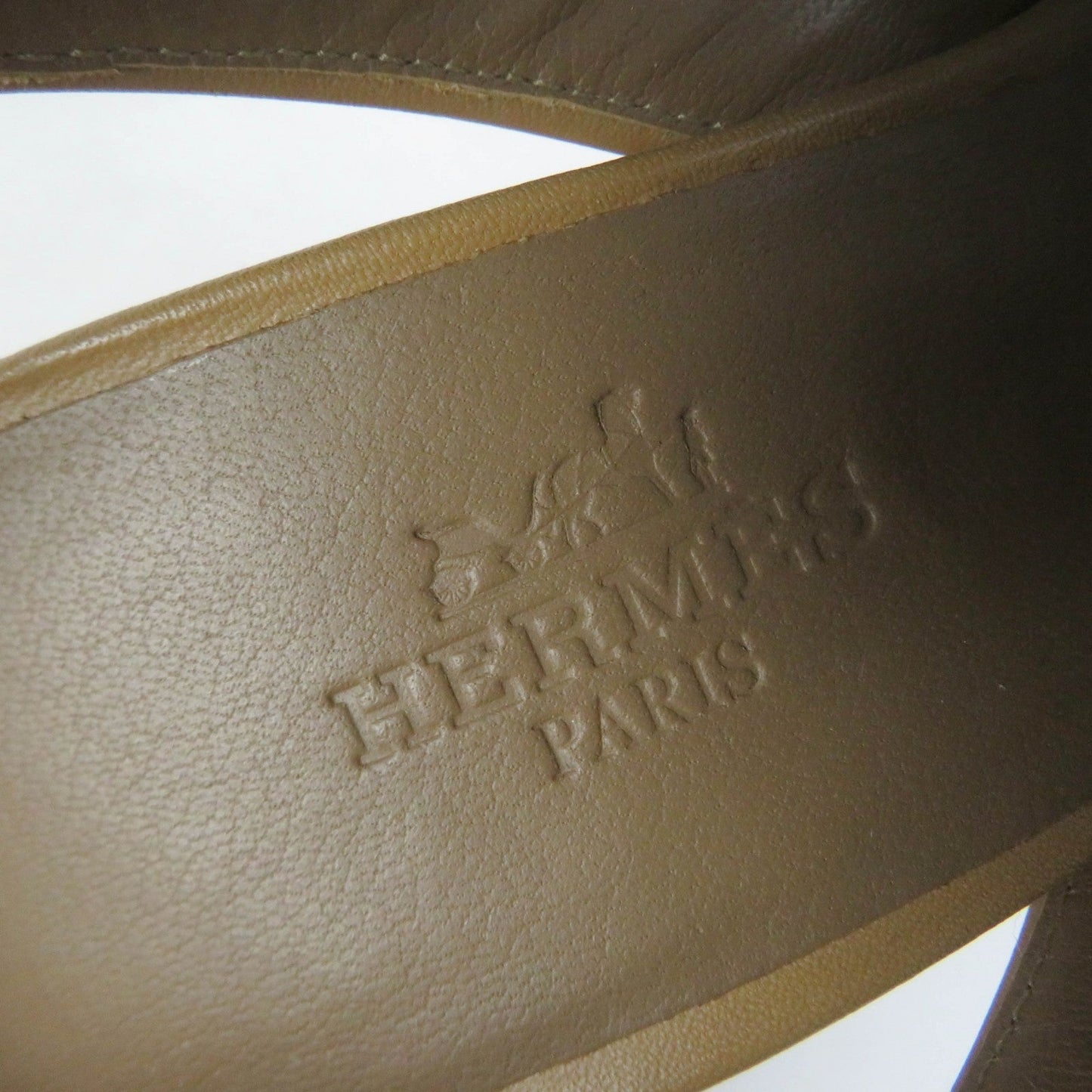 HERMES Sandals Canvas, Leather multicolor SEMELLE CUIR 35 1/2
