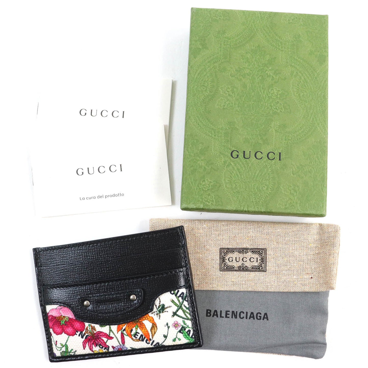 GUCCI Card Case 681709 leather Black multicolor
