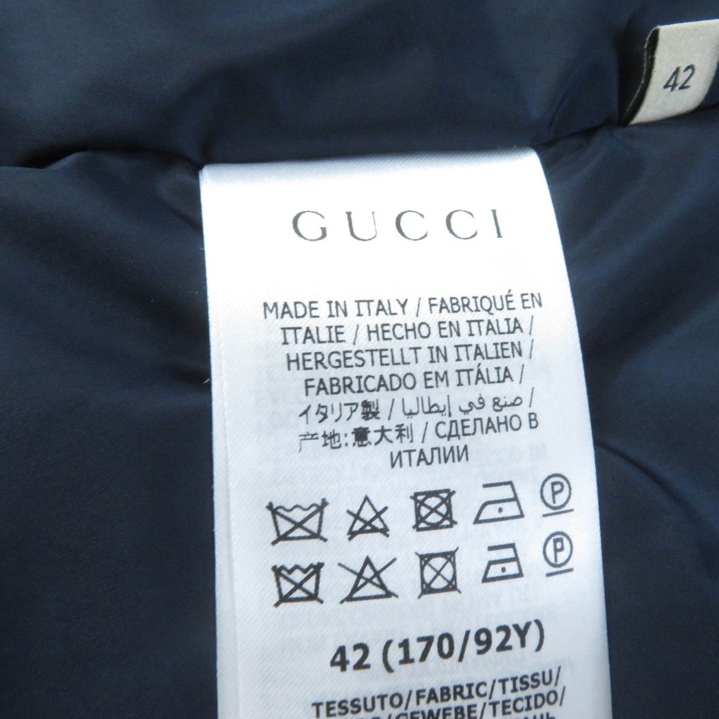GUCCI 663279 Main: 100% nylon, Filling: 100% polyester, Part: 100% polyester, Lining: 100% nylon Bordeaux Beige Women 42 Used