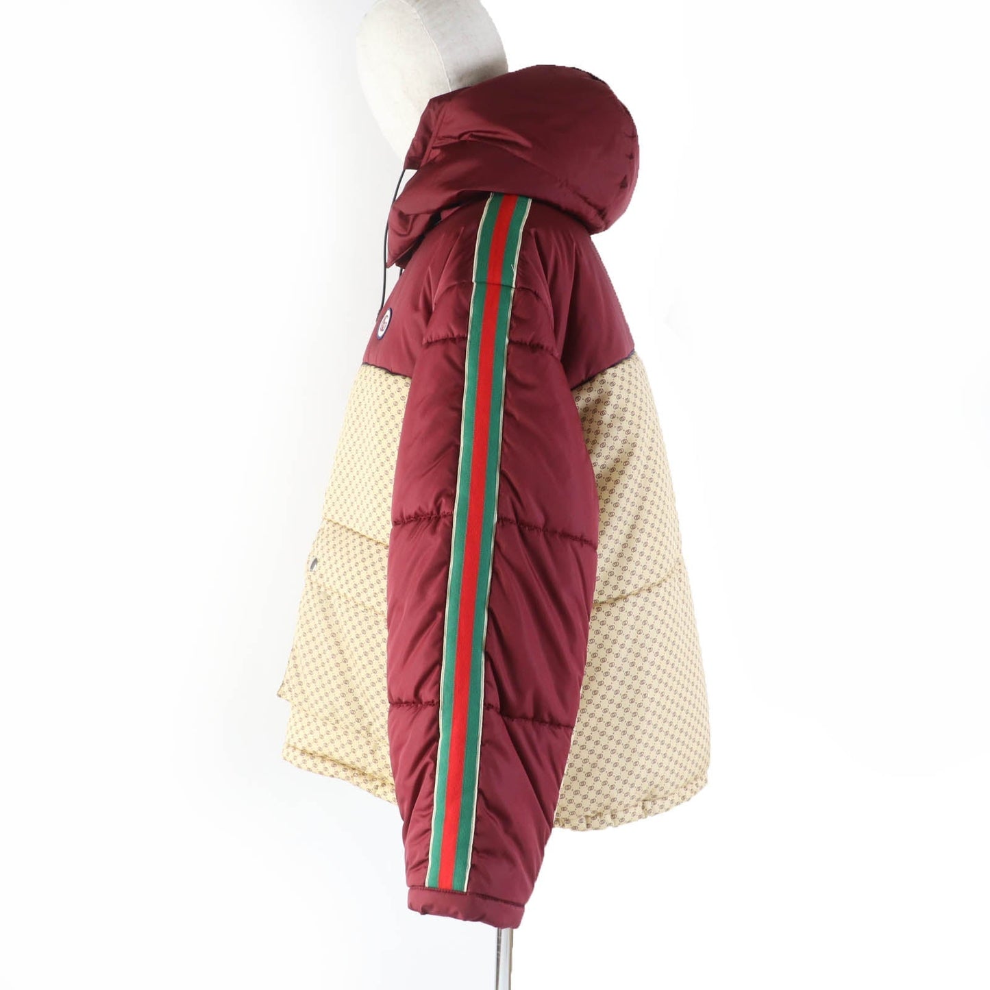 GUCCI 663279 Main: 100% nylon, Filling: 100% polyester, Part: 100% polyester, Lining: 100% nylon Bordeaux Beige Women 42 Used