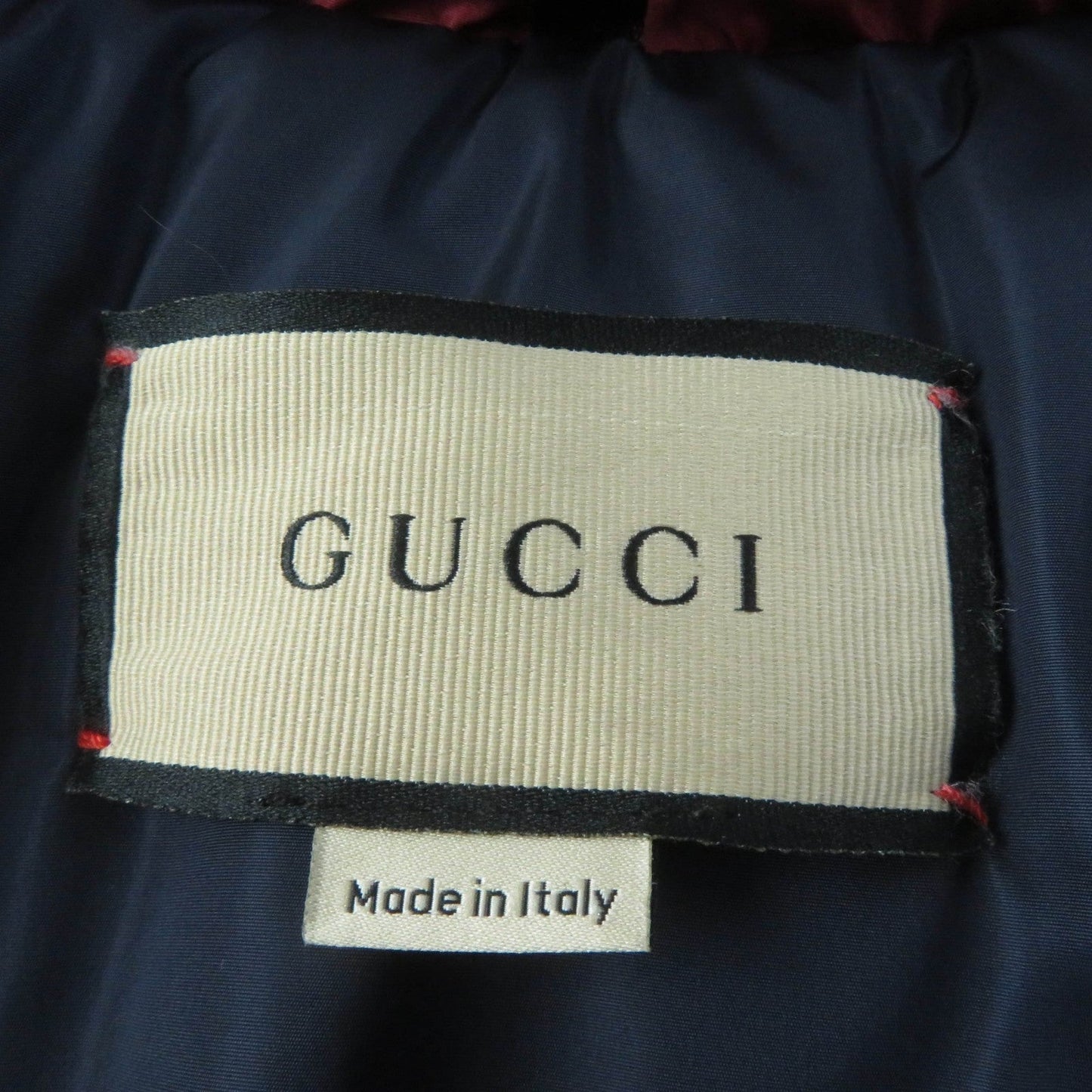 GUCCI 663279 Main: 100% nylon, Filling: 100% polyester, Part: 100% polyester, Lining: 100% nylon Bordeaux Beige Women 42 Used