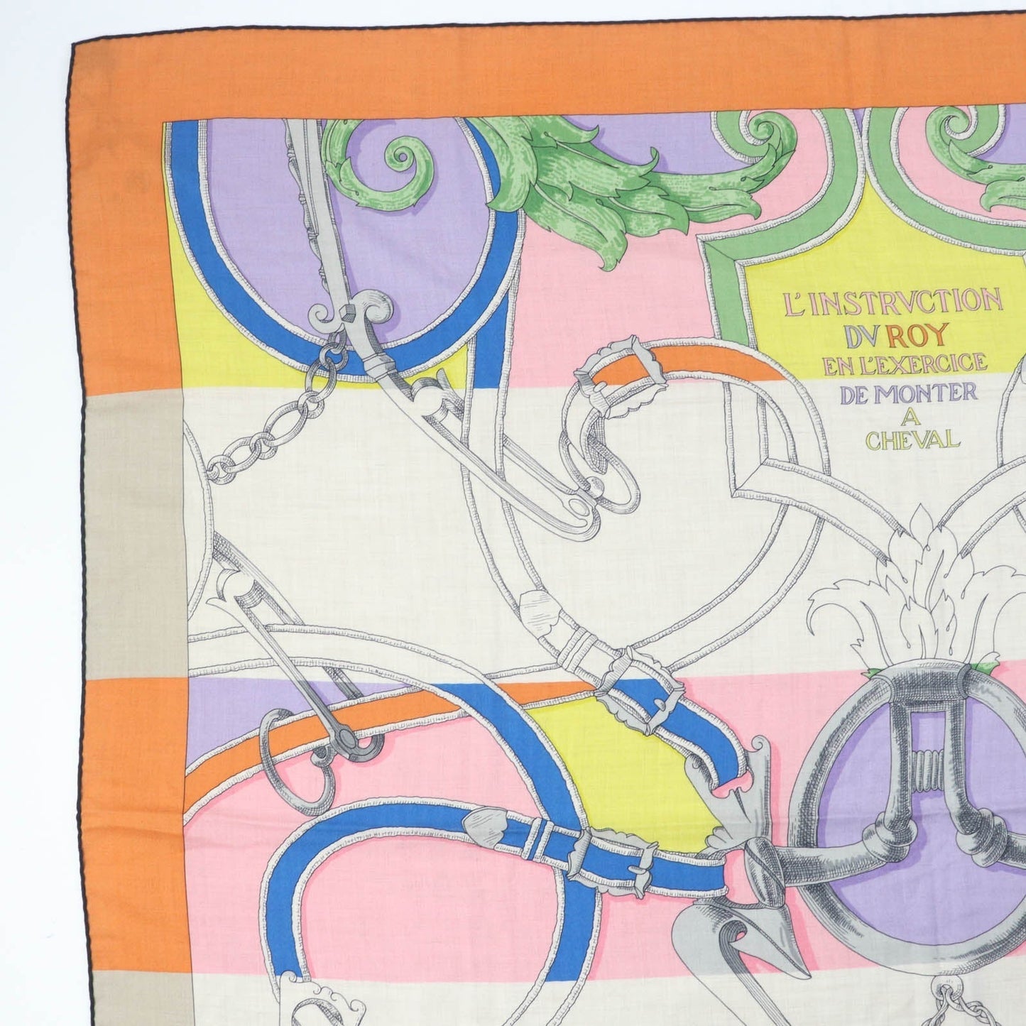 HERMES Stall cashmere multicolor Carre140 LINSTRVCTION DV ROY Imperial Studies