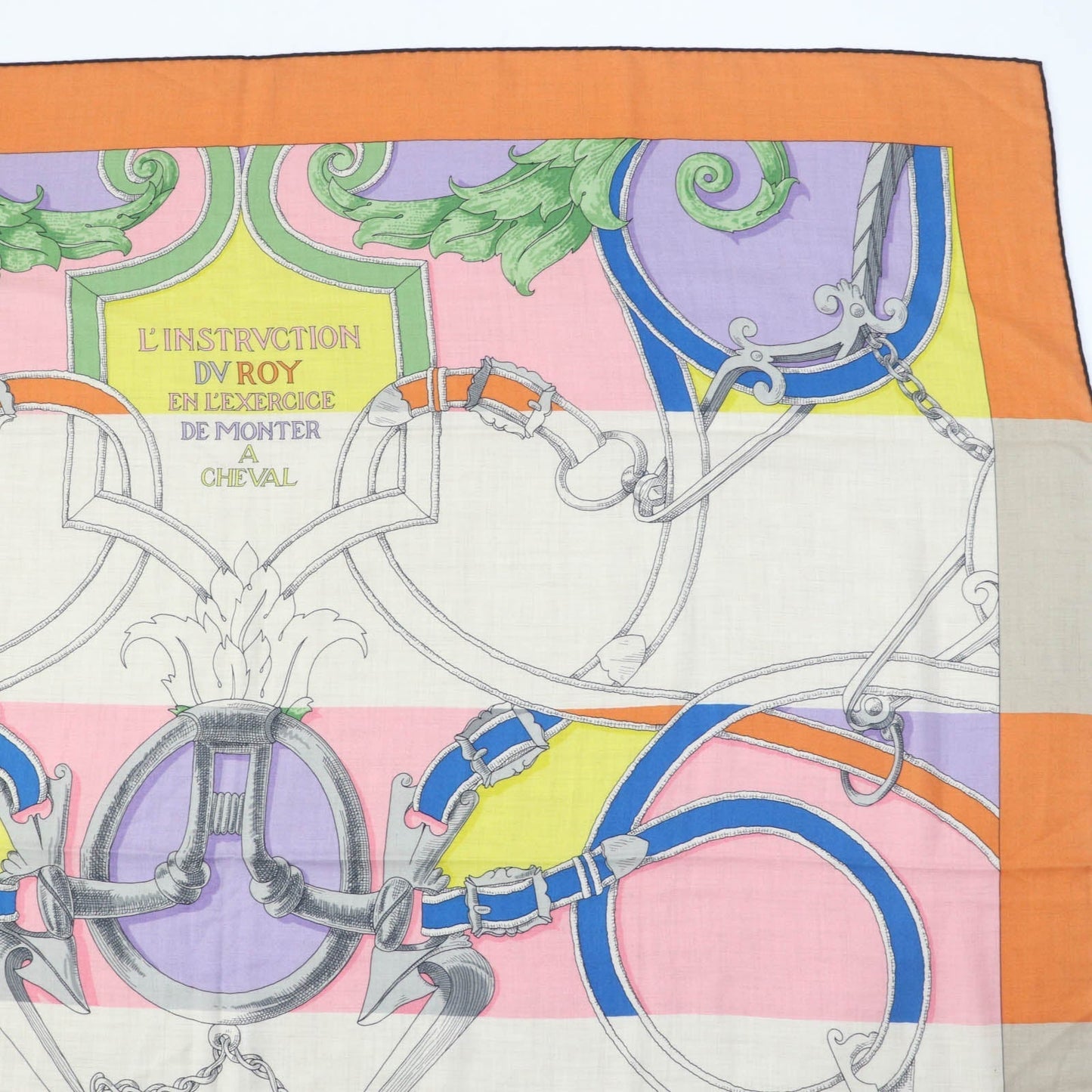 HERMES Stall cashmere multicolor Carre140 LINSTRVCTION DV ROY Imperial Studies