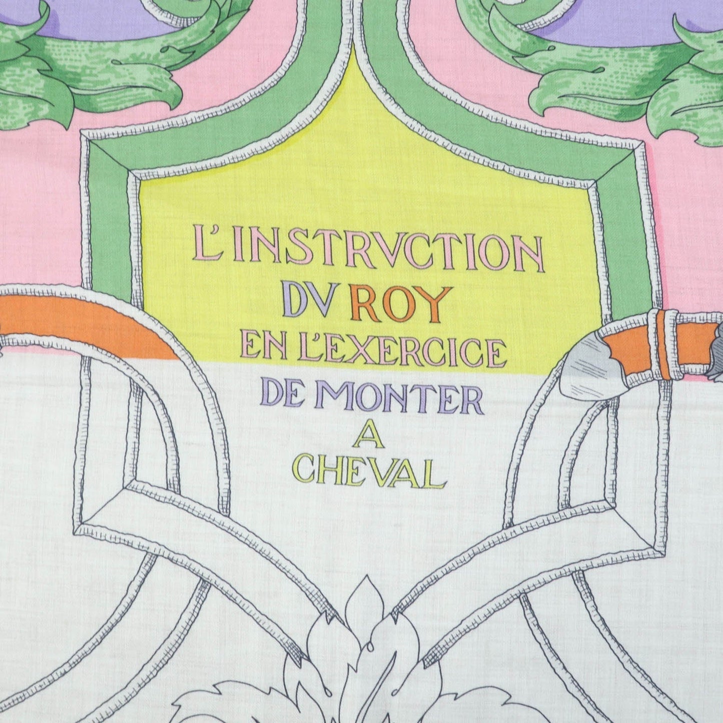 HERMES Stall cashmere multicolor Carre140 LINSTRVCTION DV ROY Imperial Studies