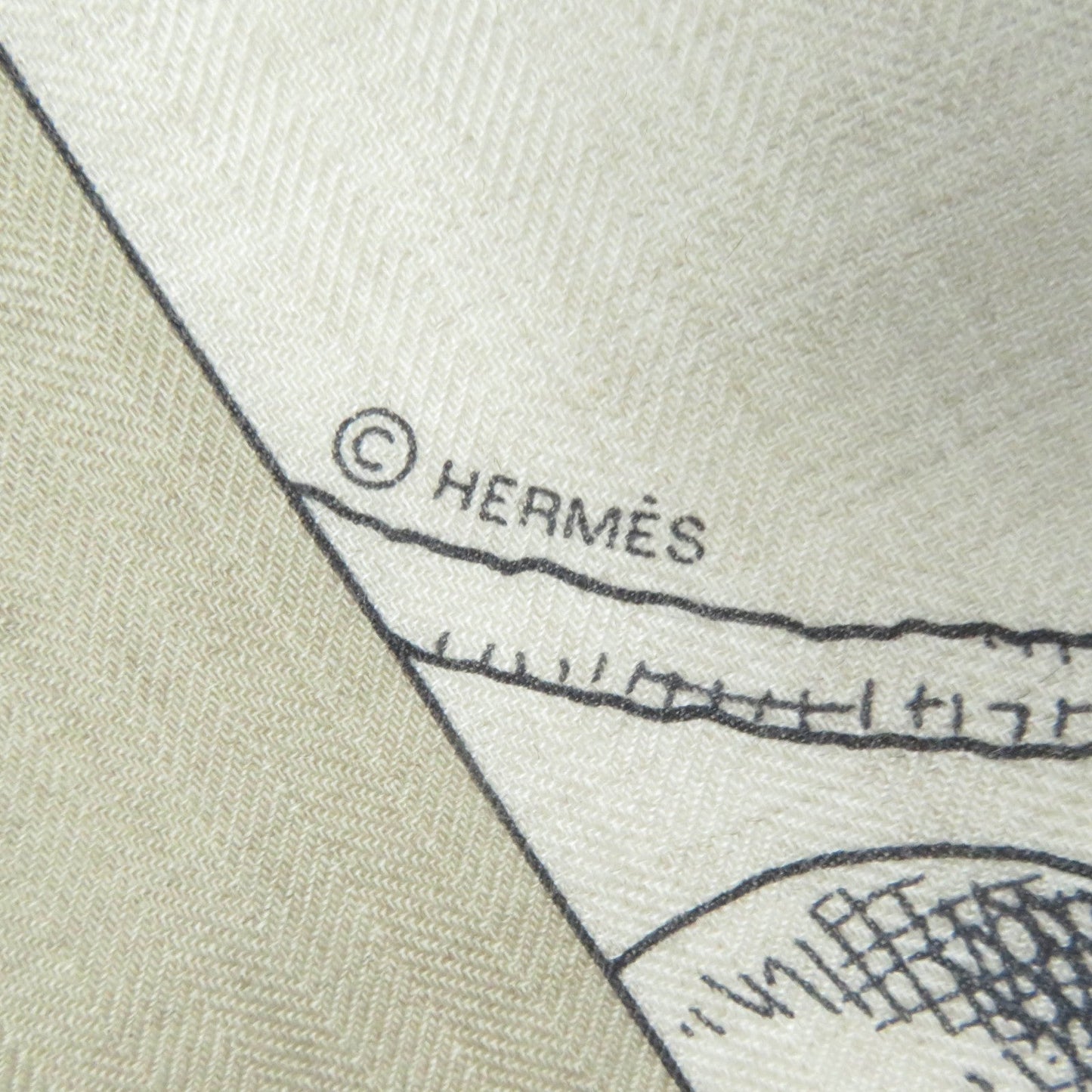 HERMES Stall cashmere multicolor Carre140 LINSTRVCTION DV ROY Imperial Studies