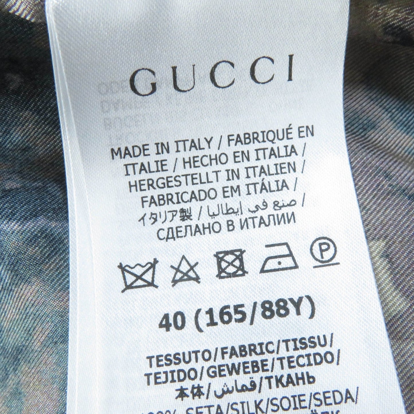 GUCCI Long sleeve shirt 671148 silk multicolor 40